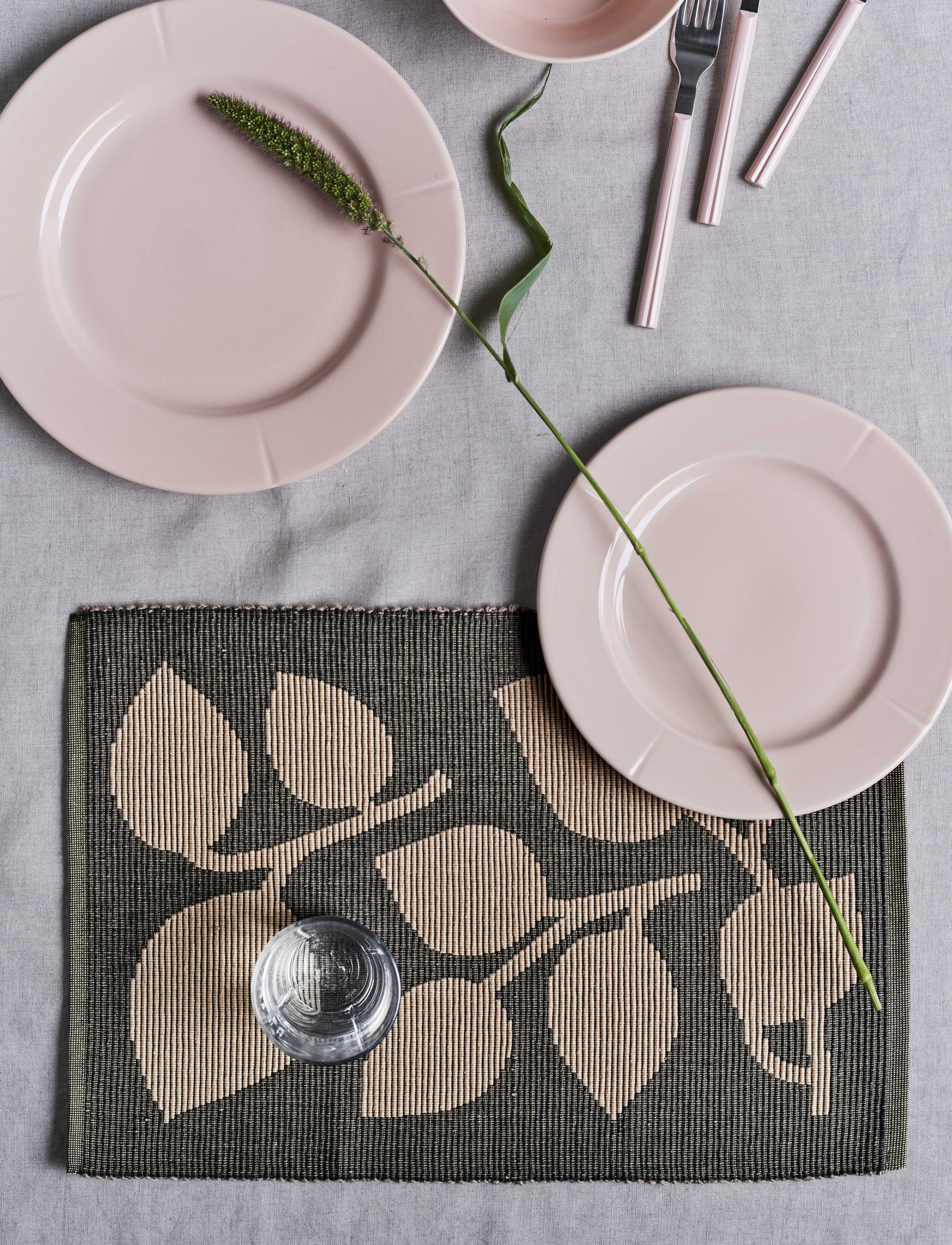 Rosendahl Textiles Outdoor Natura Dækkeserviet Grøn/Sand, 43X30 cm, Kitchen Textiles, Grün - Placemats, Homeware
