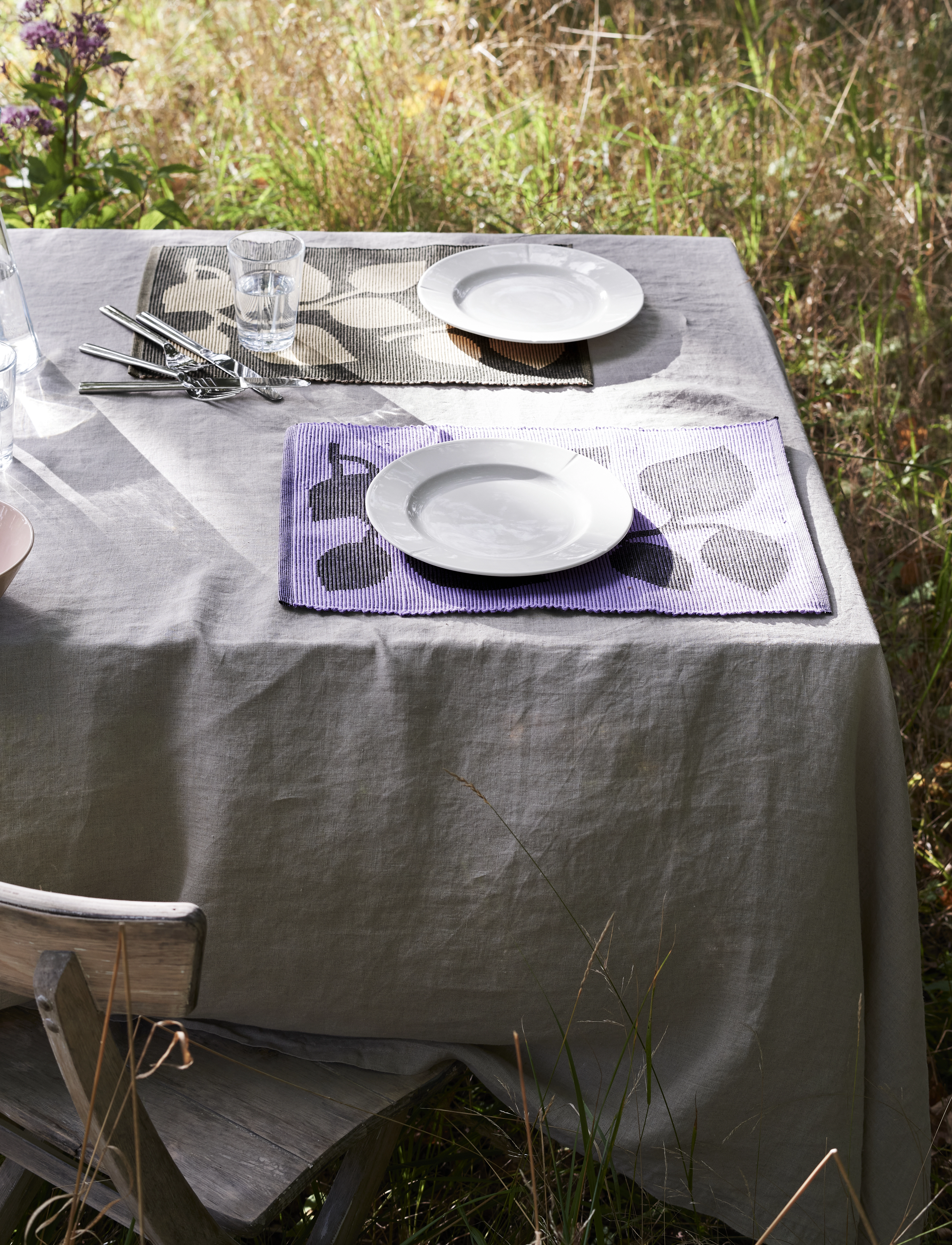 Rosendahl Rosendahl Textiles Outdoor Natura Dækkeserviet Grøn/Lavendel, 43X30 cm, Purple, Køkkentekstiler > Dækkeservietter, Unisex