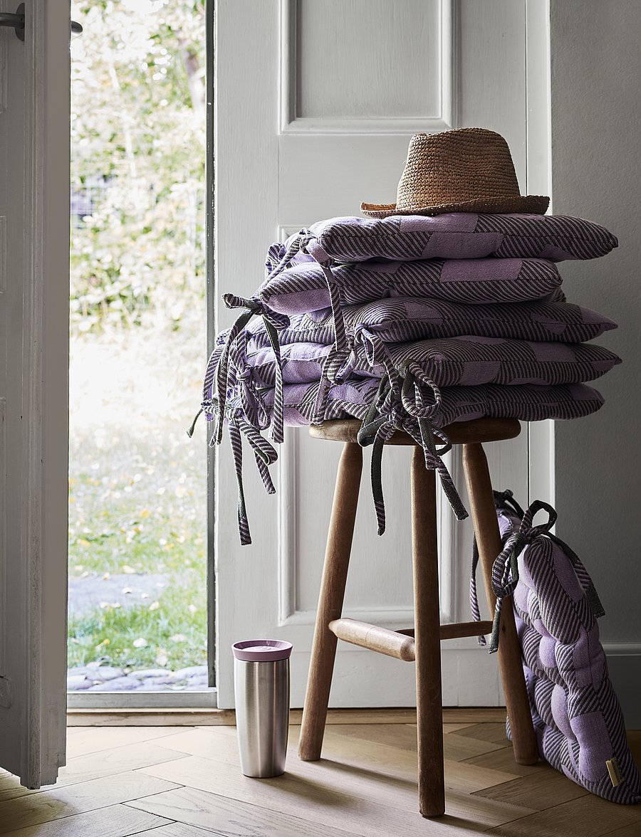 Rosendahl - Rosendahl Textiles Outdoor Natura Cushion 40x4x40 cm green/lavender - coussins - green/lavender - 0