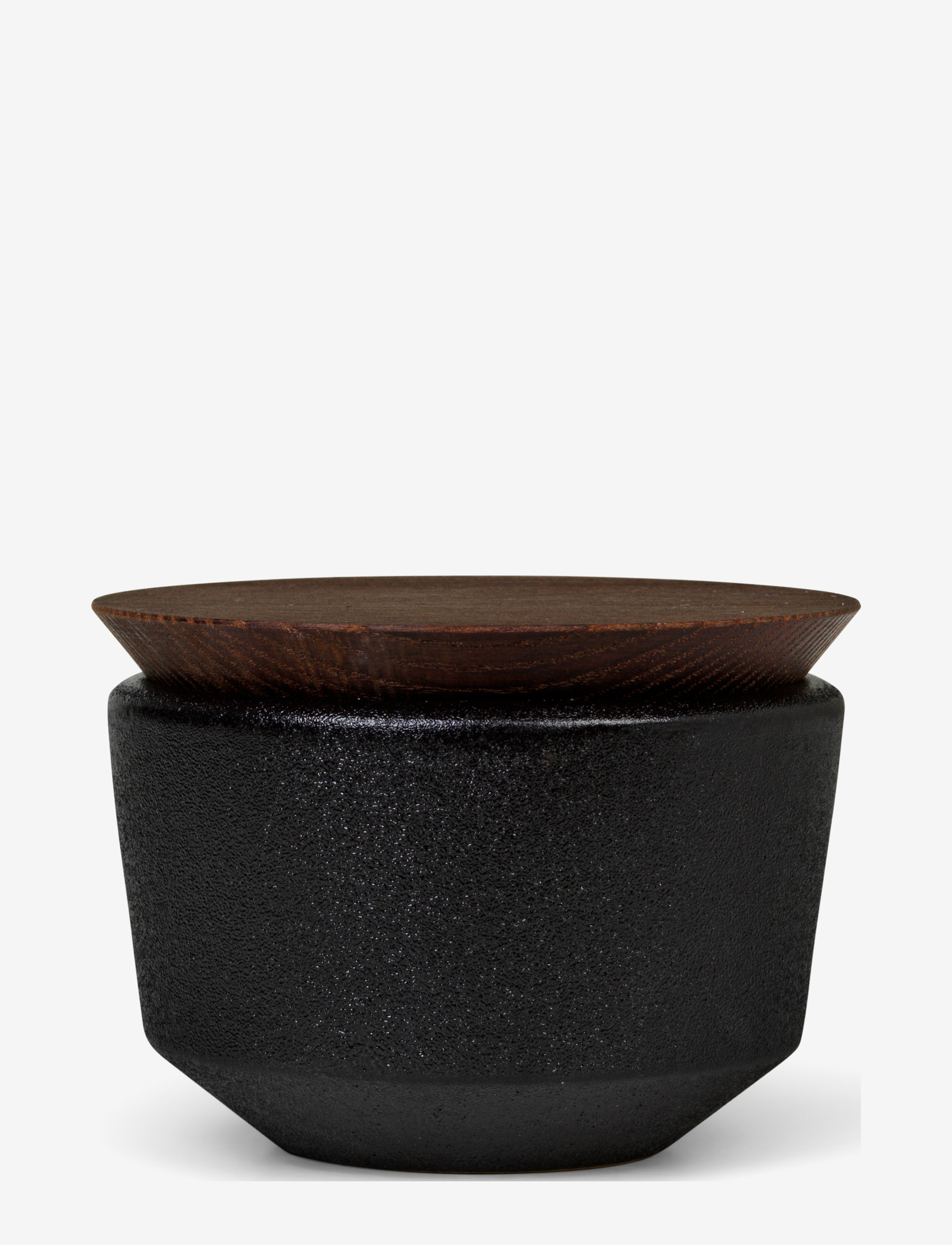 Rosendahl Rå Saltkar Med Låg 15 Cl, CL, Grinders, Schwarz - Salt & Pepper Shakers, Homeware