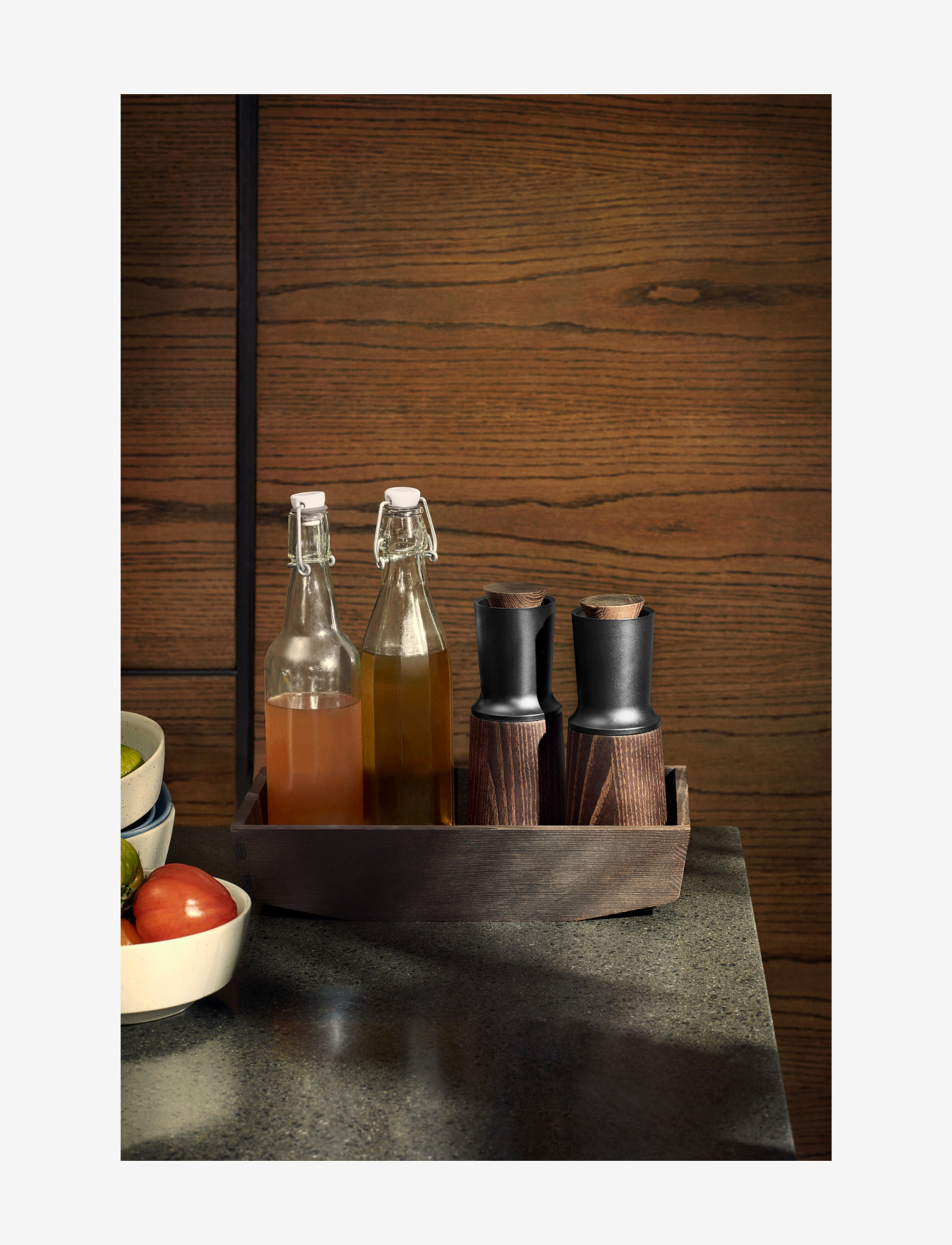 Rosendahl - RÅ Condiment Caddy H7,5 - salt & pepper grinders - thermo ash - 2