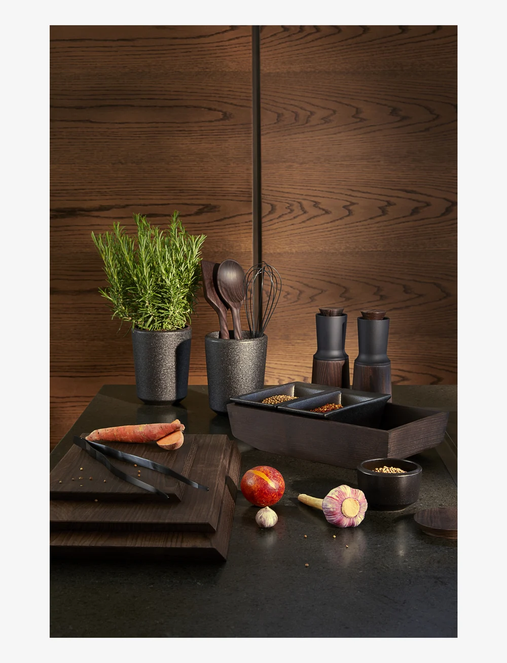 Rosendahl - RÅ Utensil holder H15.5 black - säilytyskorit - black - 5
