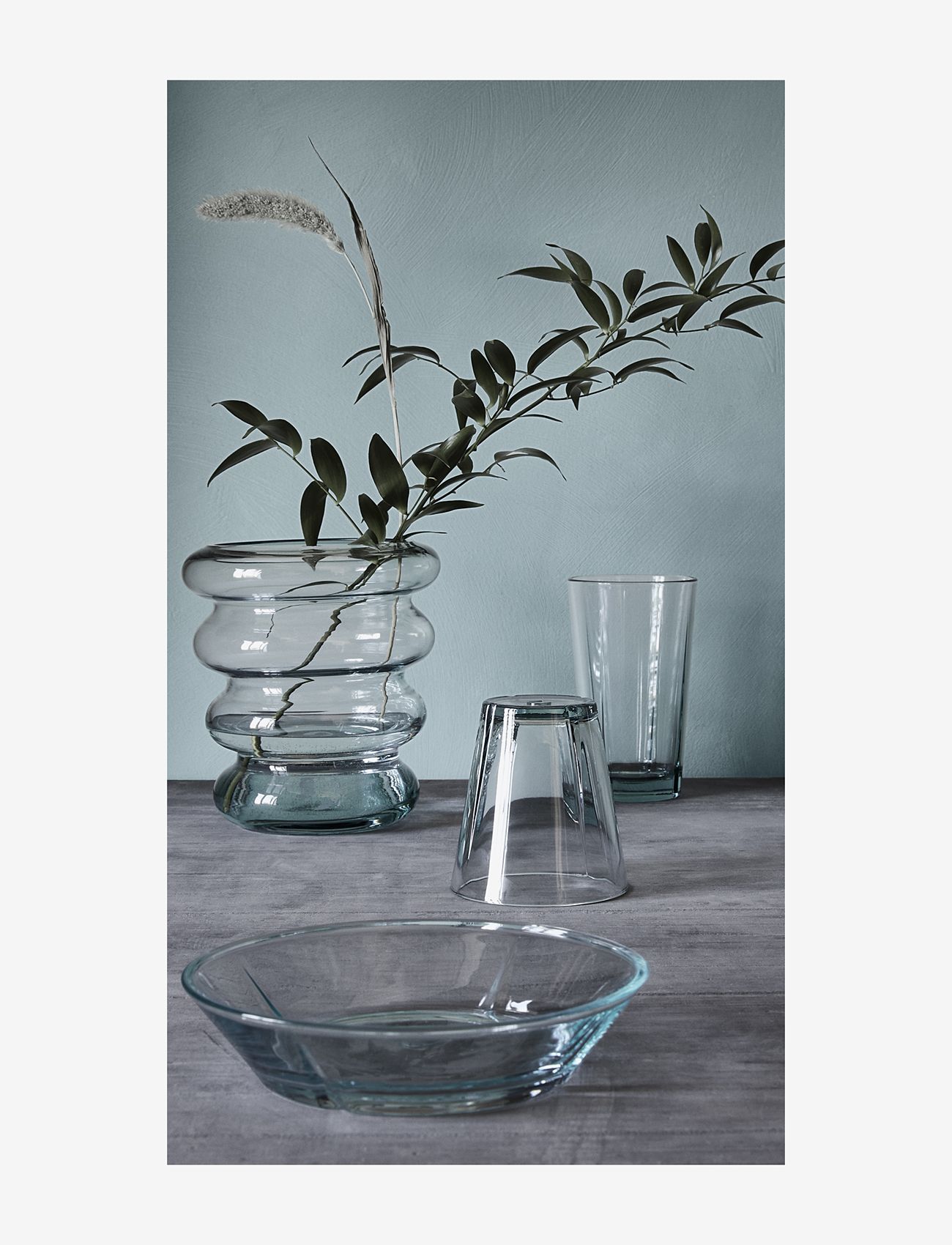 Rosendahl - GC Recycled Isasiet Ø16 cm klar grøn 2 stk. - laveste priser - clear green - 3