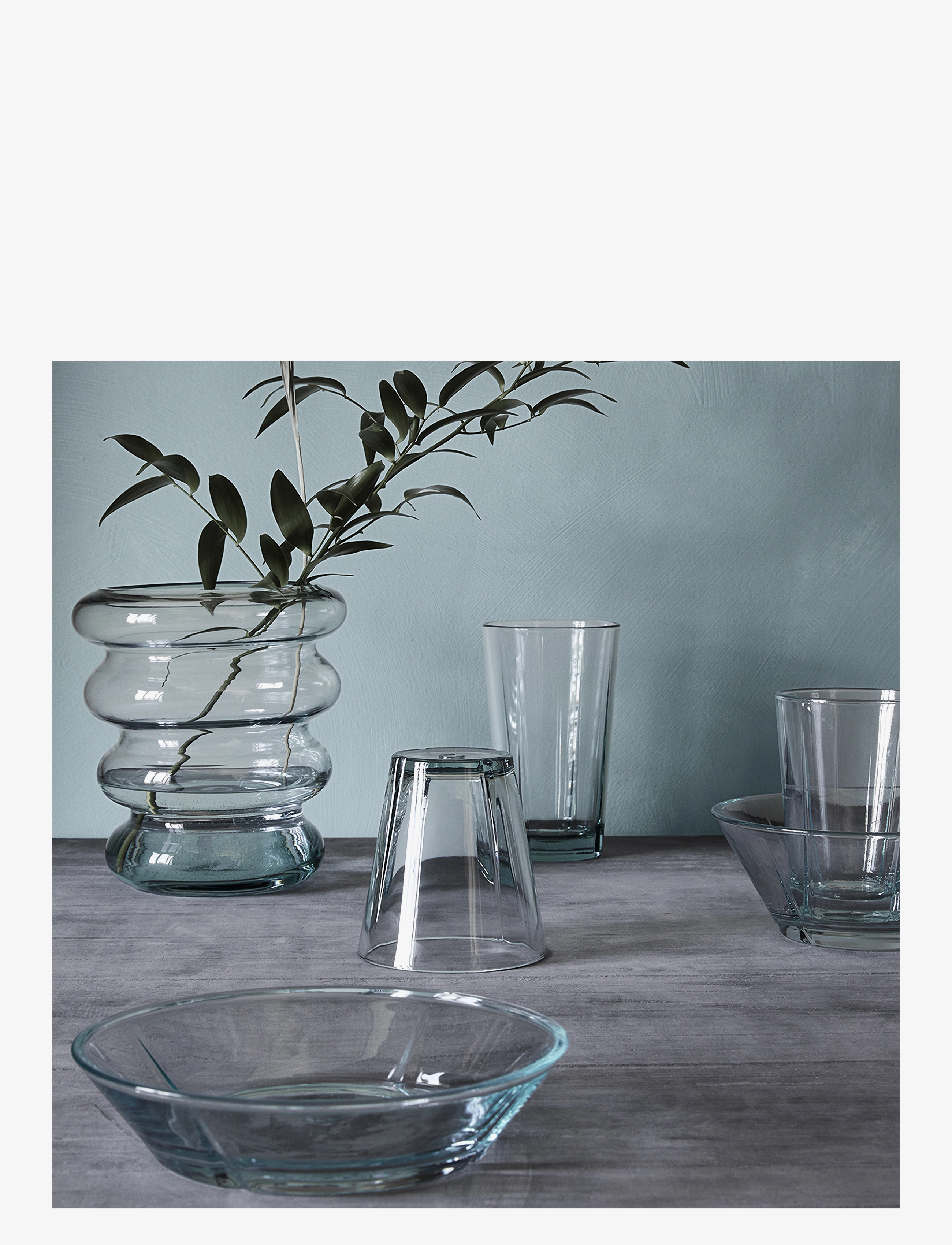 Rosendahl - GC Recycled Tumbler 22 cl clear green 4 pcs. - verres à eau - clear green - 3