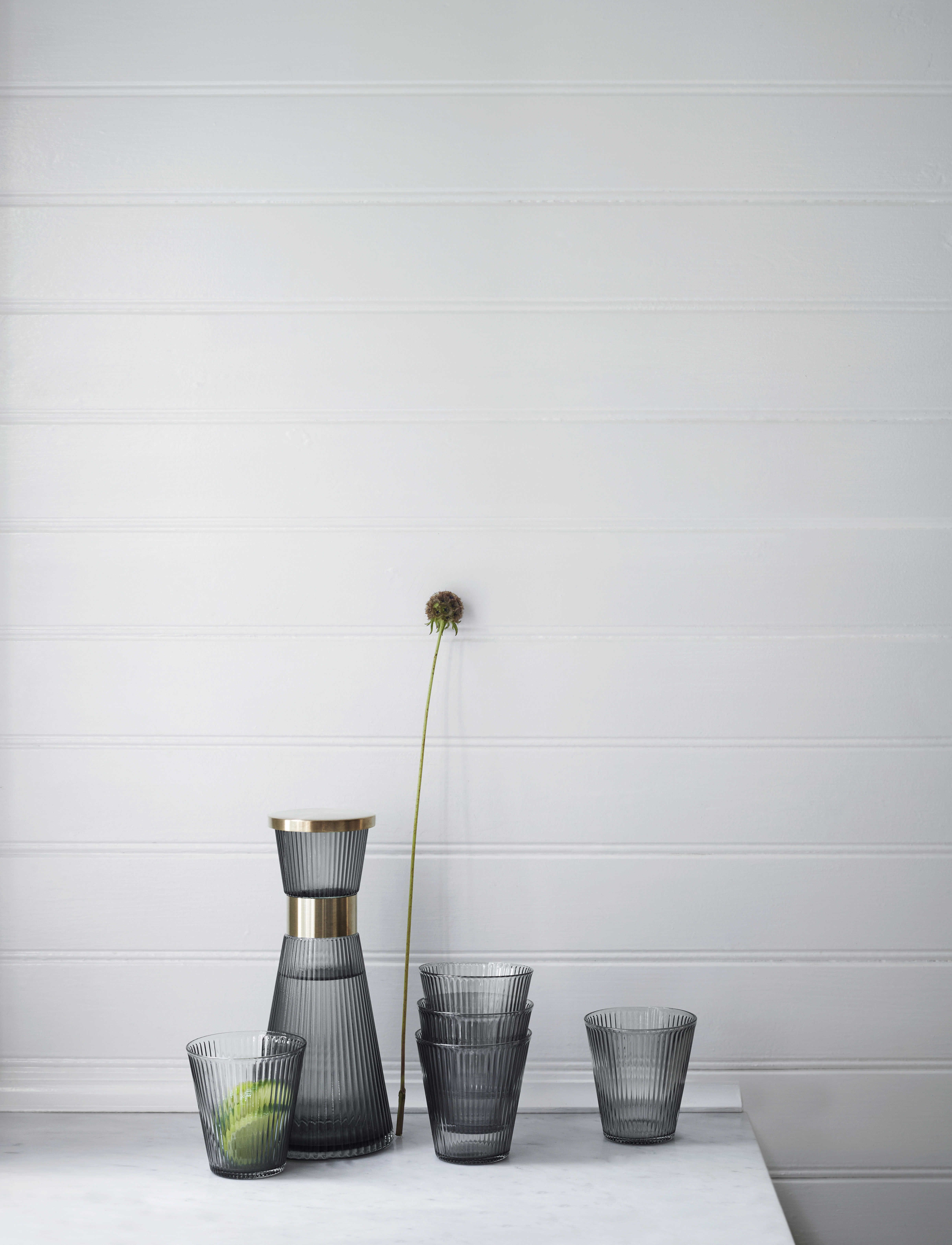 Rosendahl Gc Nouveau Låg Til Vandkaraffel Patineret Stål, 8.5 cm, Jugs & Carafes, Gold - Water Carafes Jugs, Homeware