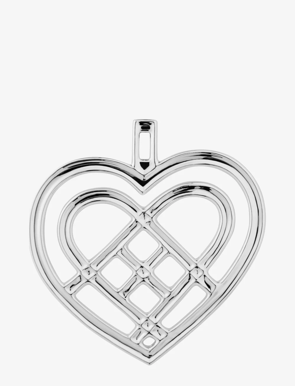 Rosendahl - Flätat julhjärta H6.5 försilvrad - julgranspynt - silver plated - 1