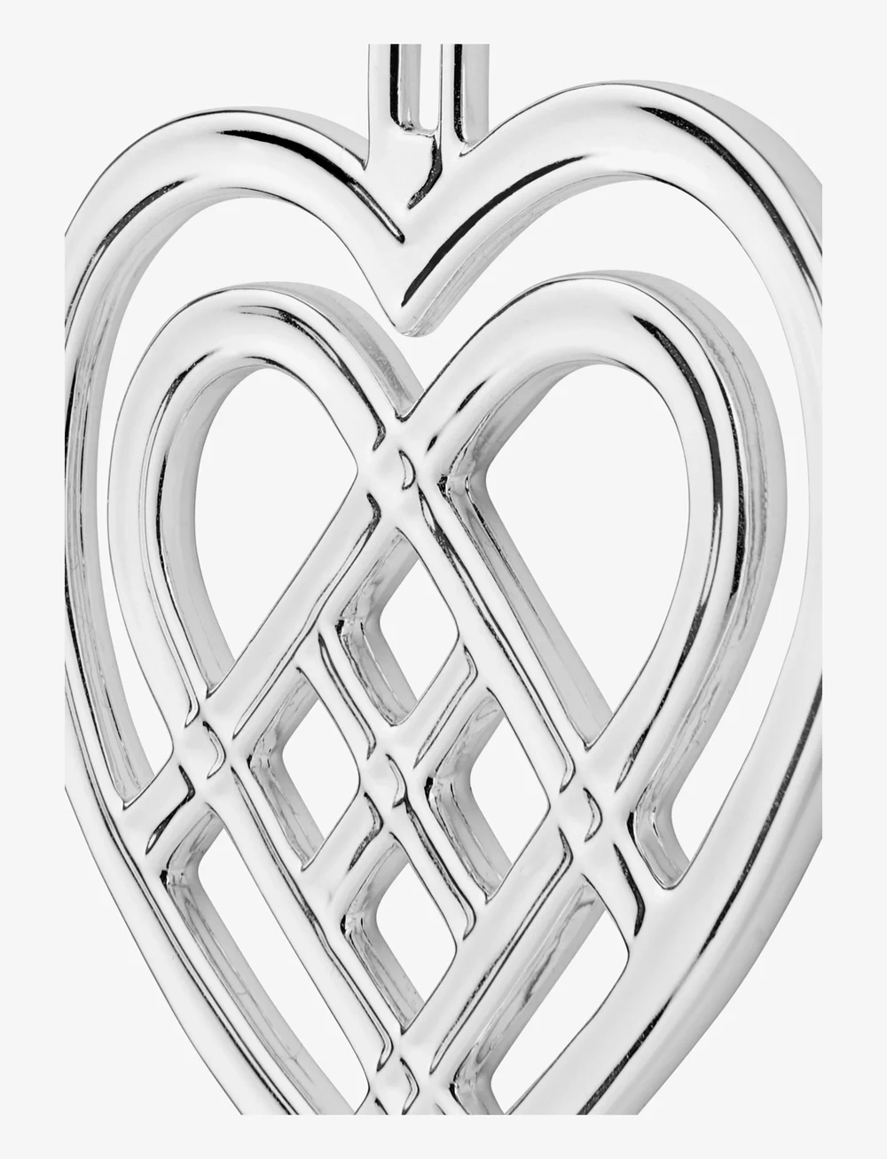 Rosendahl - Flätat julhjärta H6.5 försilvrad - julgranspynt - silver plated - 2