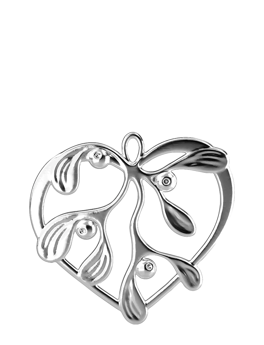 Rosendahl - Under the Mistletoe H6 forsølvet - silver plated - 2