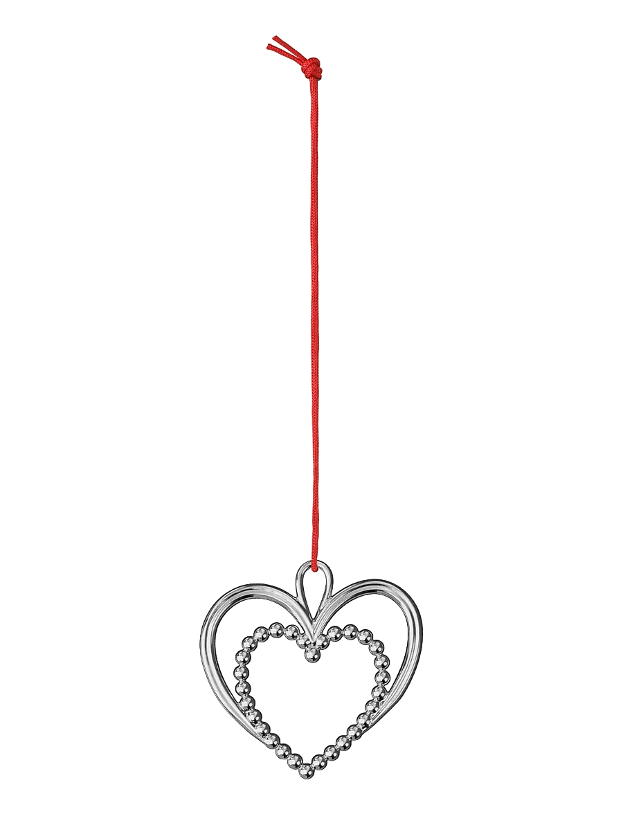 Rosendahl - Perle Hjerte H6.5 forsølvet - silver plated - 0