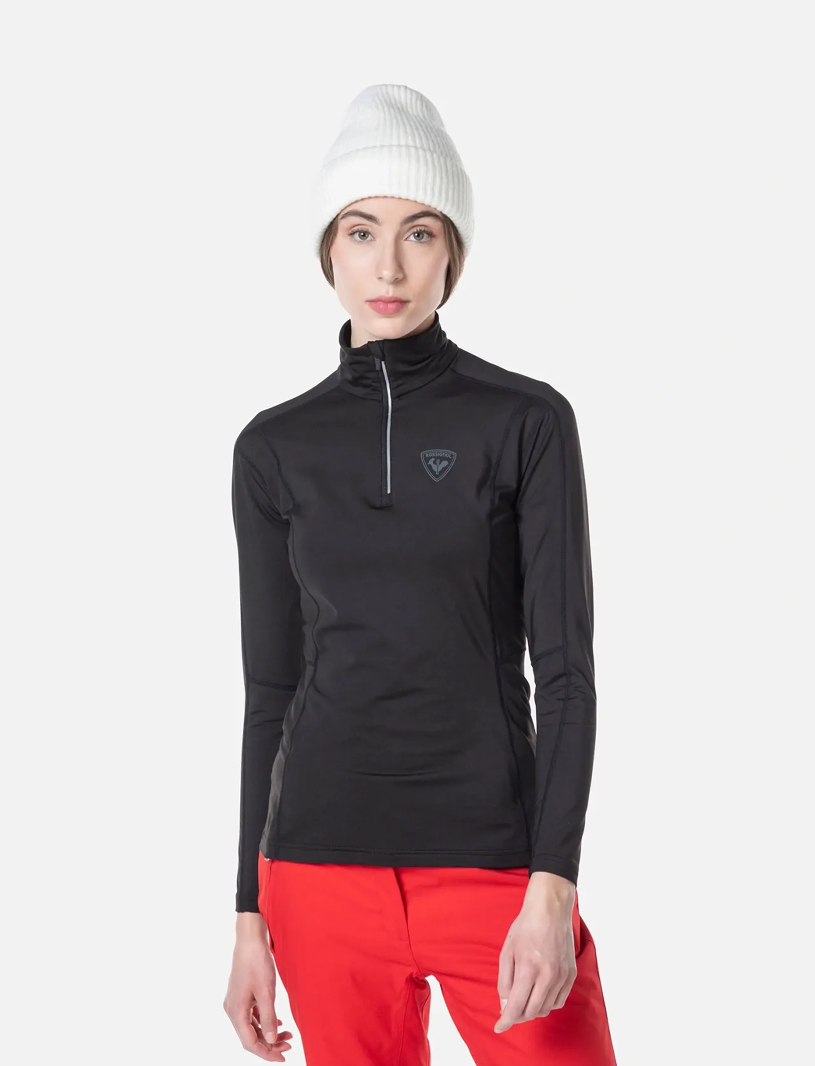 ROSSIGNOL - W CLASSIQUE 1/2 ZIP - alussärgid - black - 0
