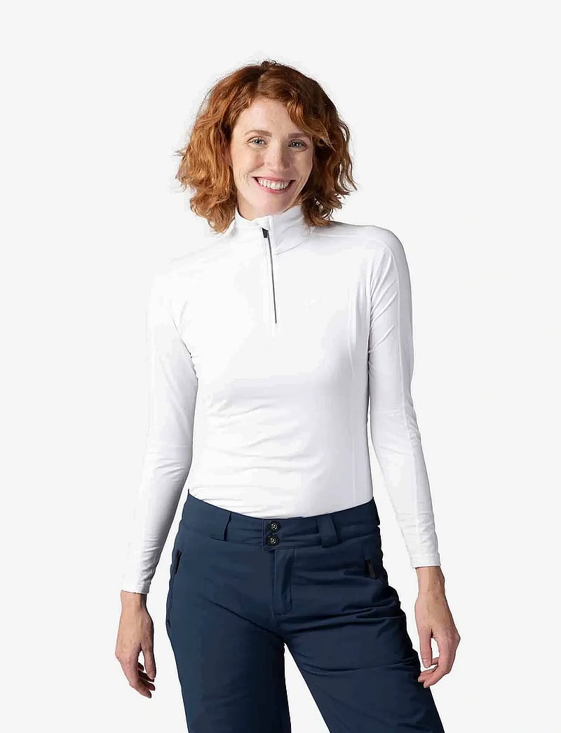 ROSSIGNOL - W CLASSIQUE 1/2 ZIP - fleece & midlayer - white - 0