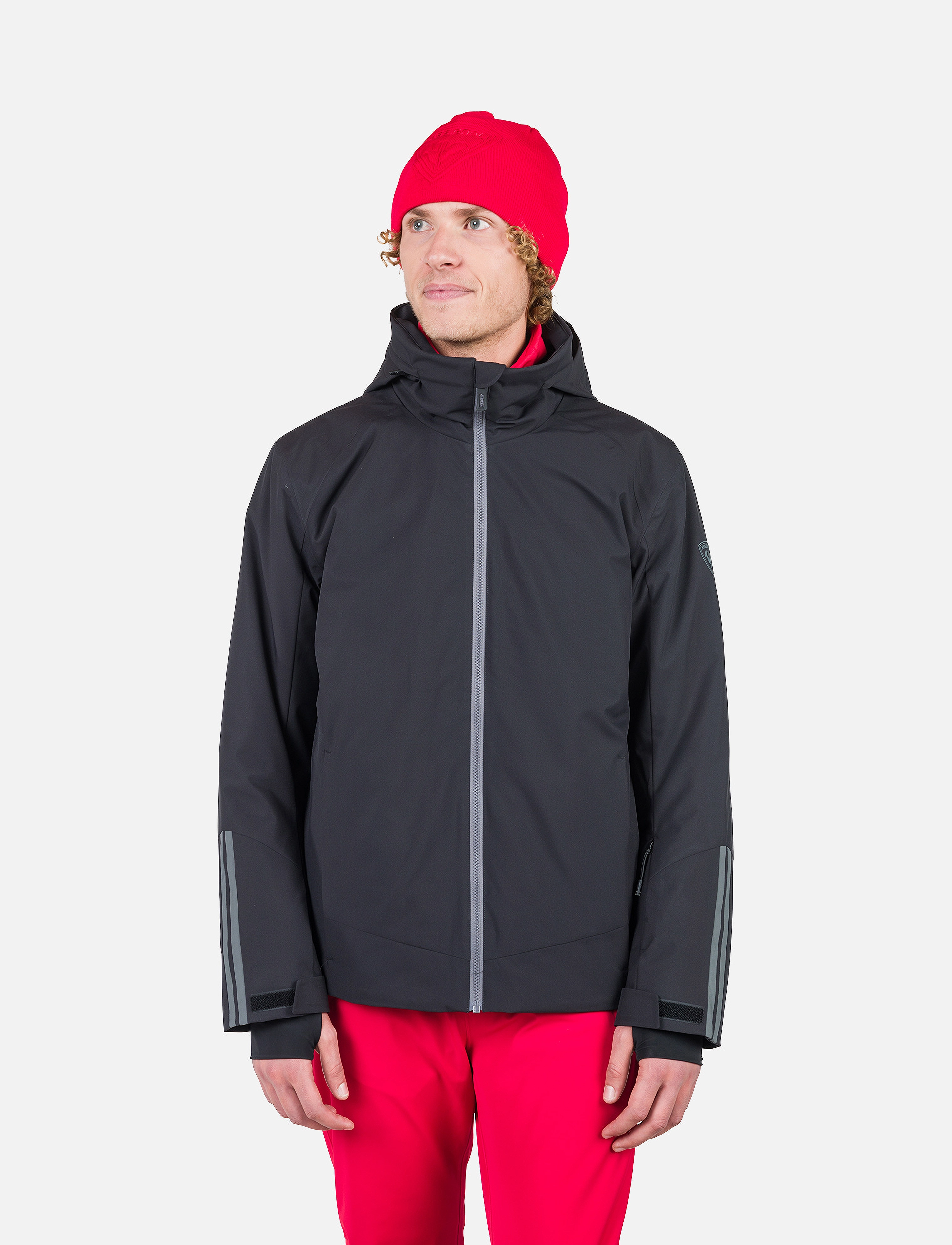 ROSSIGNOL Strawpile Jkt, Mænd, Hætte Skijakke, Sort, Str: L