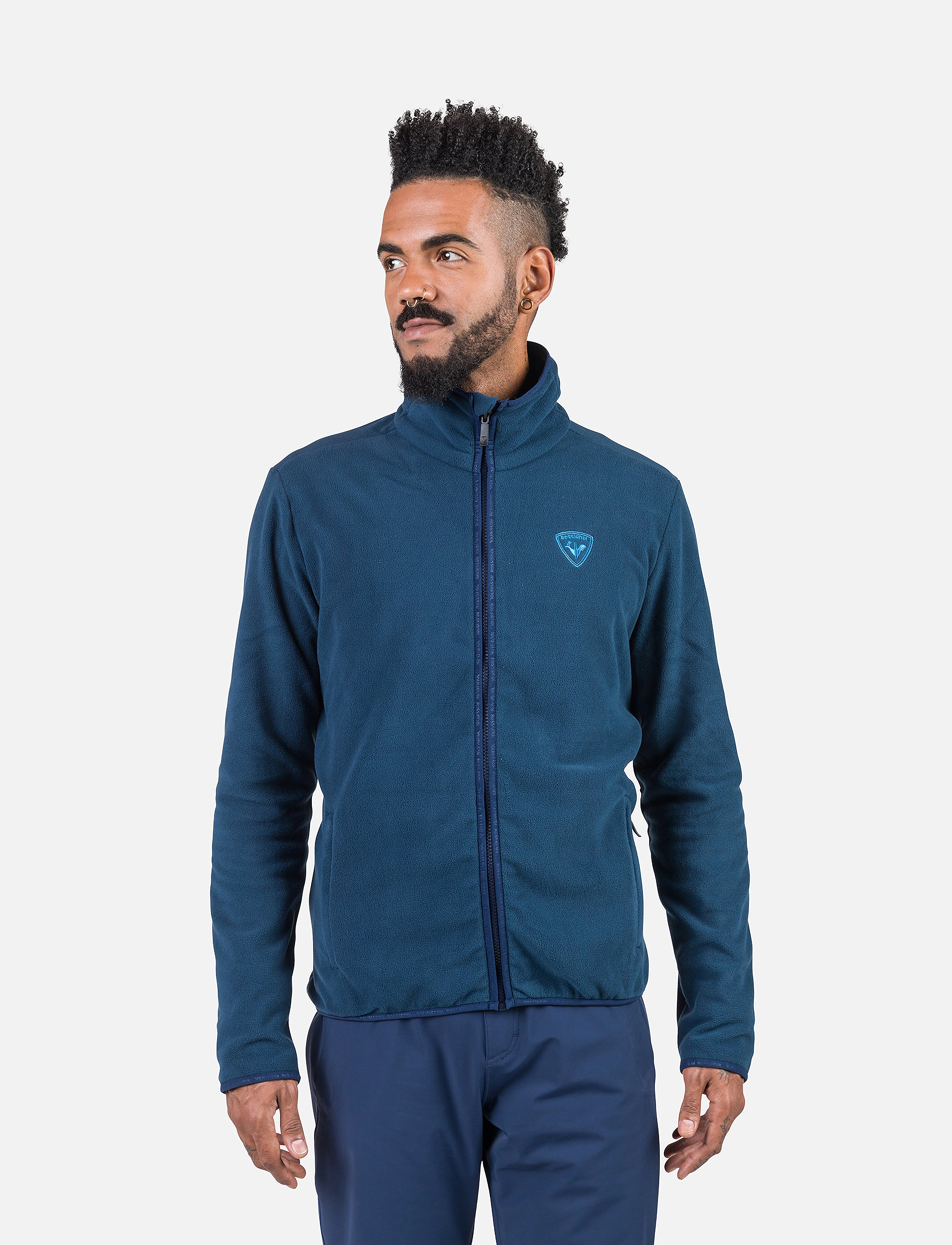ROSSIGNOL Strawpile Fleece Fz, S, Navy, Sport Clothing > Sport Fleeces & Midlayers, Herre