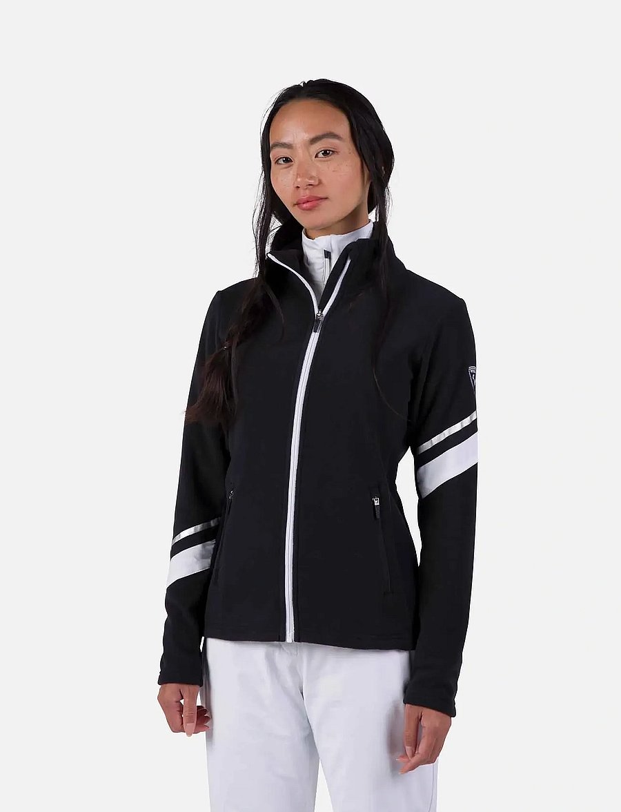 ROSSIGNOL - W STRAWPILE FLEECE FZ - overdele - black - 0