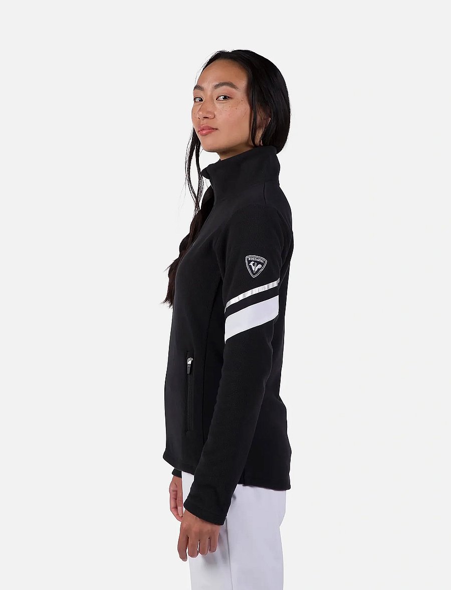 ROSSIGNOL - W STRAWPILE FLEECE FZ - overdele - black - 5