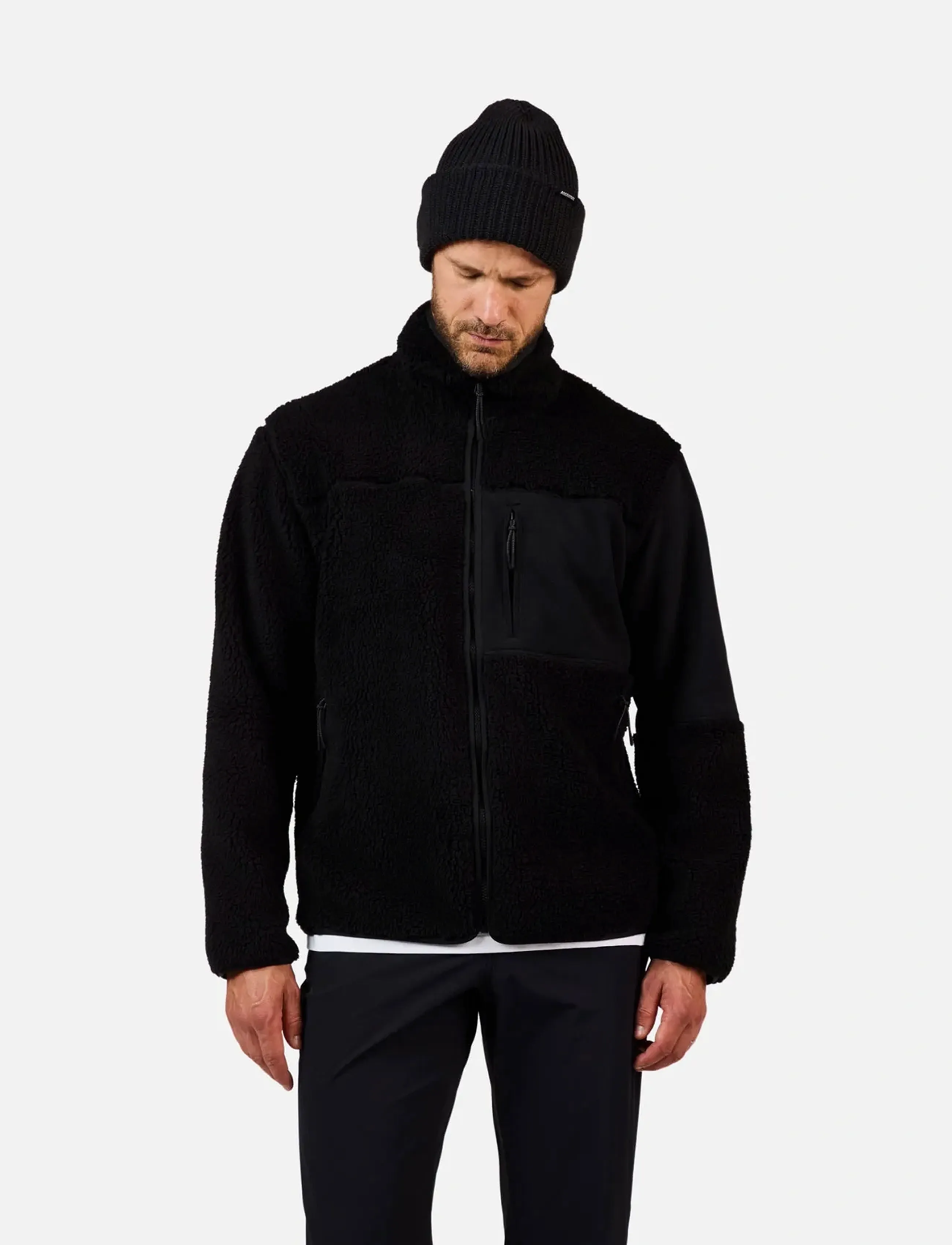 ROSSIGNOL Alltrack Fz Sherpa Jkt, S, Black, Sport Fleeces & Midlayers > Sport Fleeces, Herre