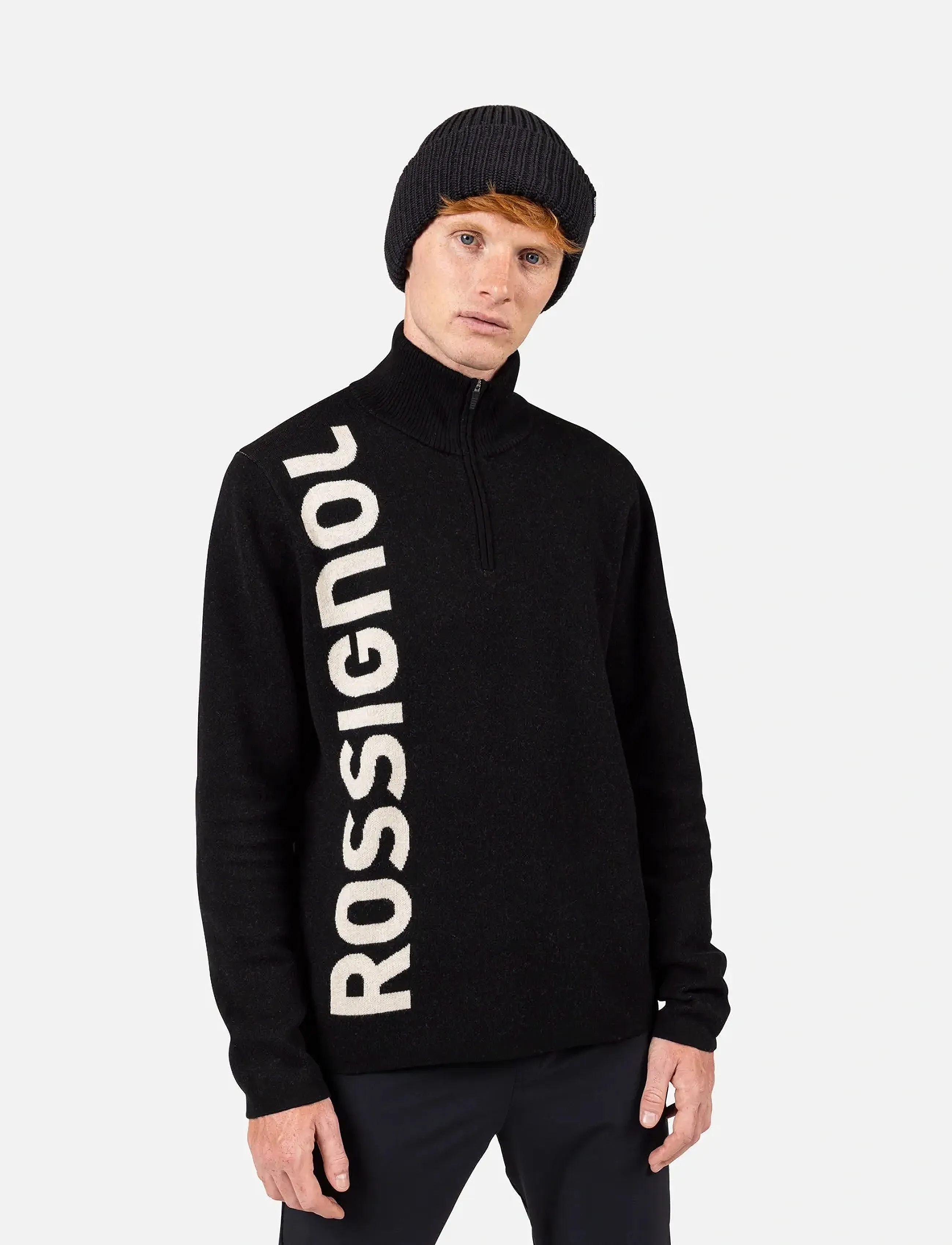 ROSSIGNOL Signature Hz Sweater, L, Black, Sport Sweatshirts & Hoodies > Sport Knitwear, Herre