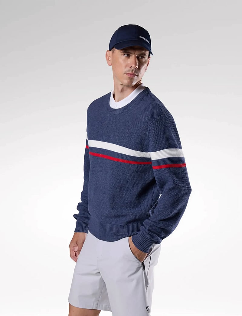 ROSSIGNOL - M KNITTED CN SWEATER - sweatshirts - navy - 5