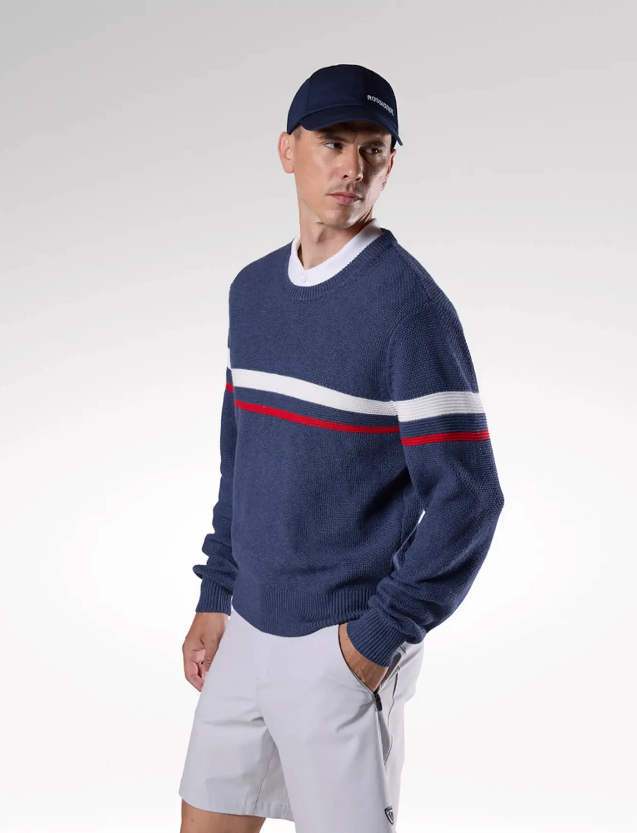 ROSSIGNOL - M KNITTED CN SWEATER - sweatshirts - navy - 5