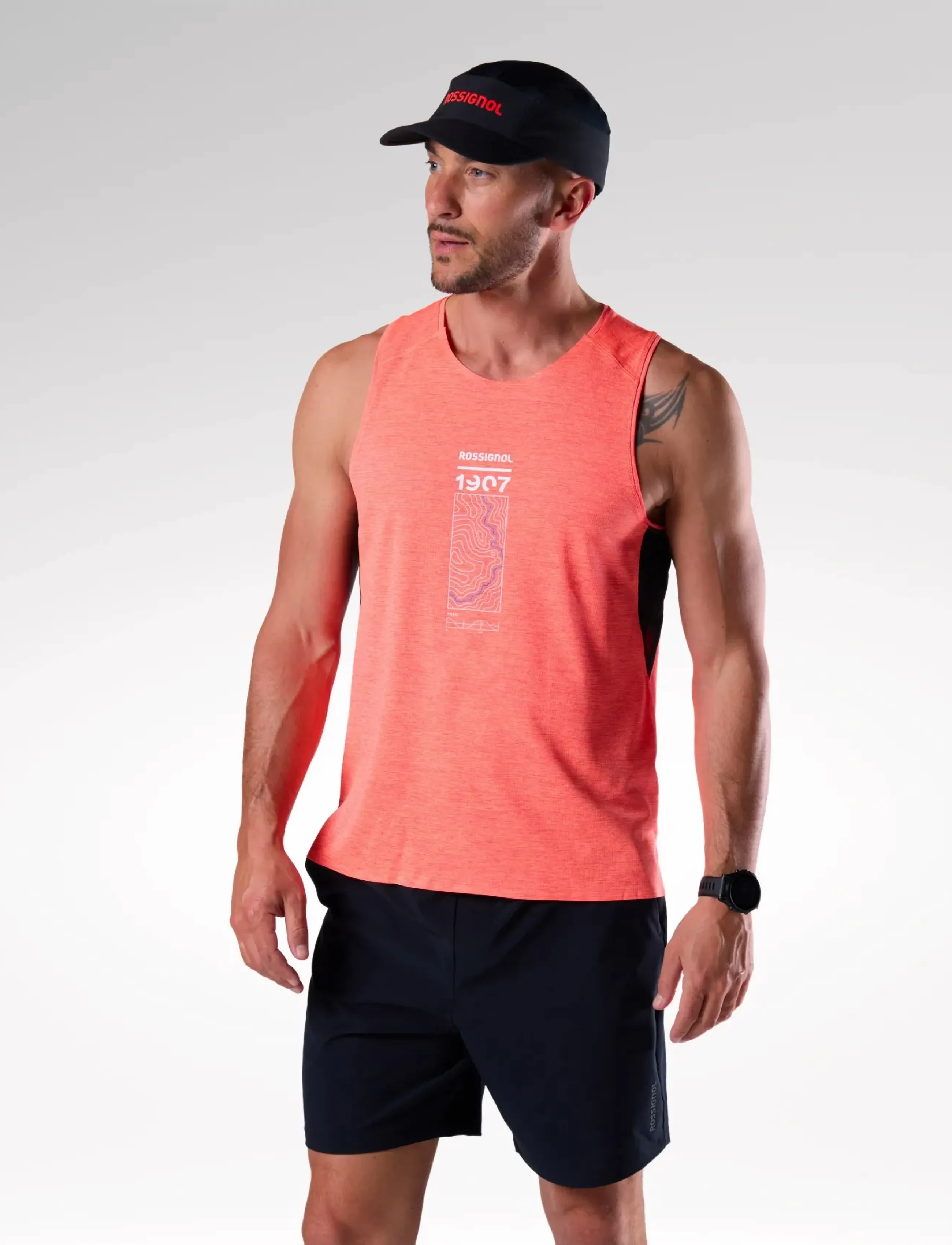 ROSSIGNOL M Sapa Ultra Tank, Mænd, Sport Tanktop, Rød, Str: M