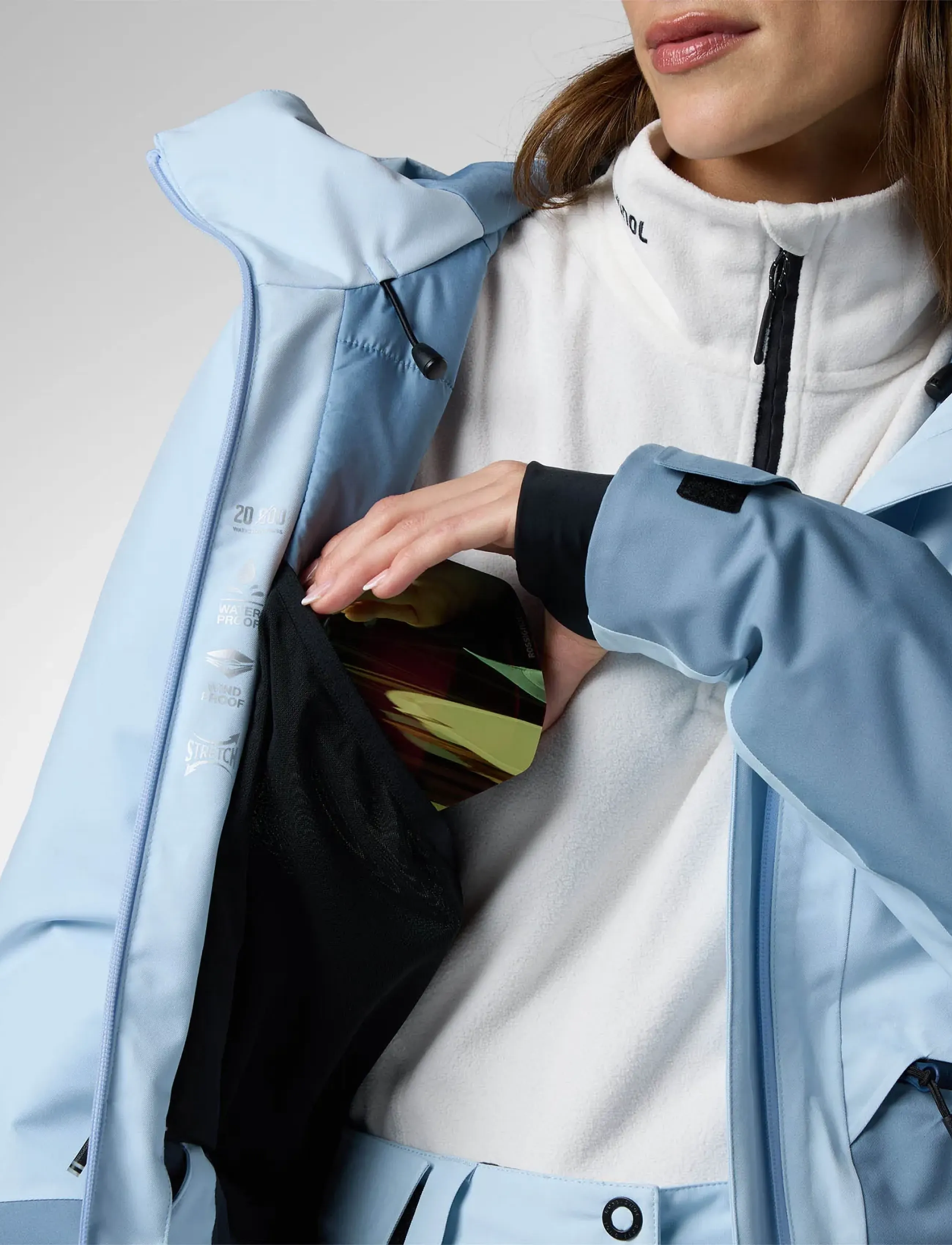 ROSSIGNOL - W ROCHRUN INSULATED JKT - skidkläder - blue aura / windward blue - 3