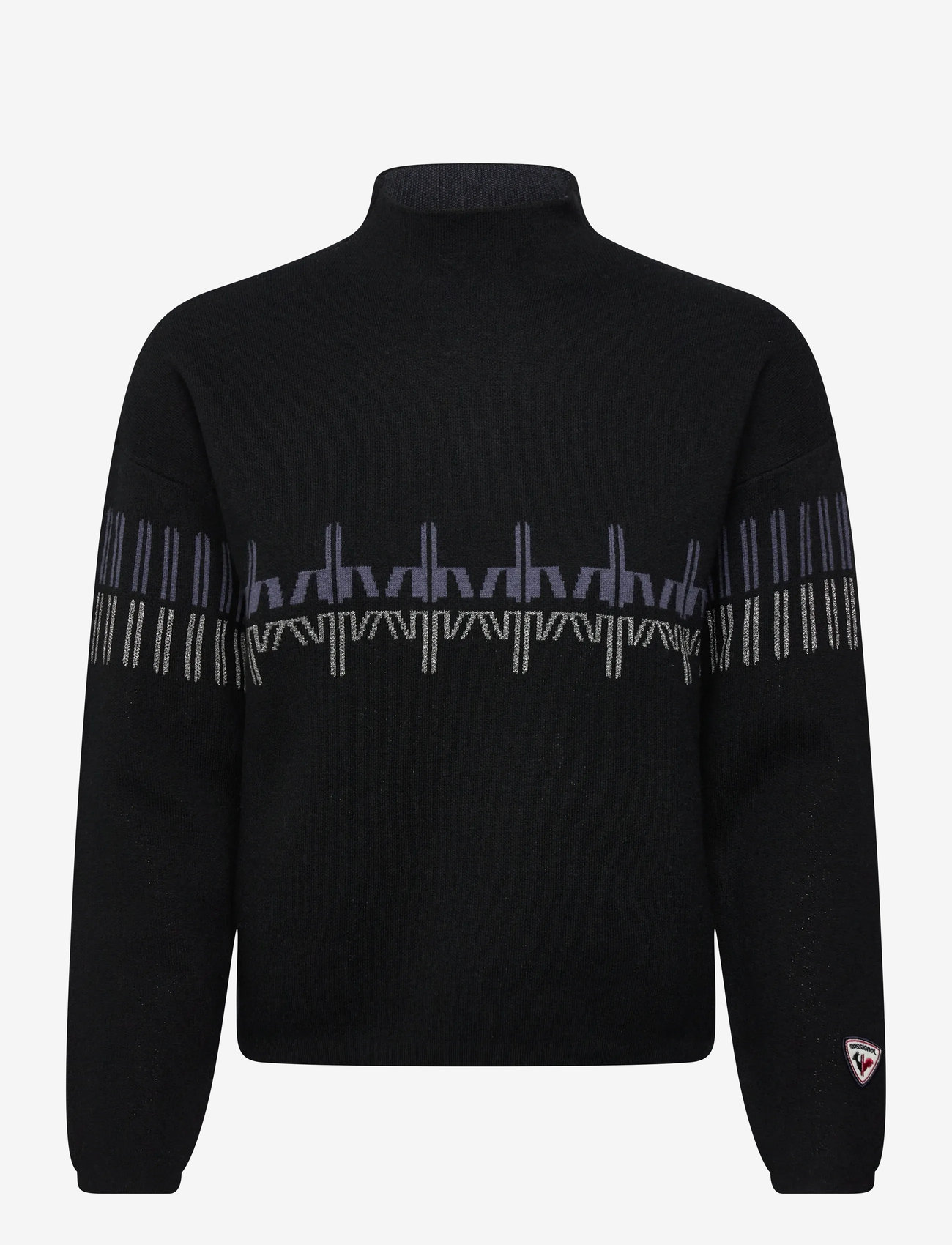 ROSSIGNOL - W PATTERNED TN SWEATER - strik - black - 1