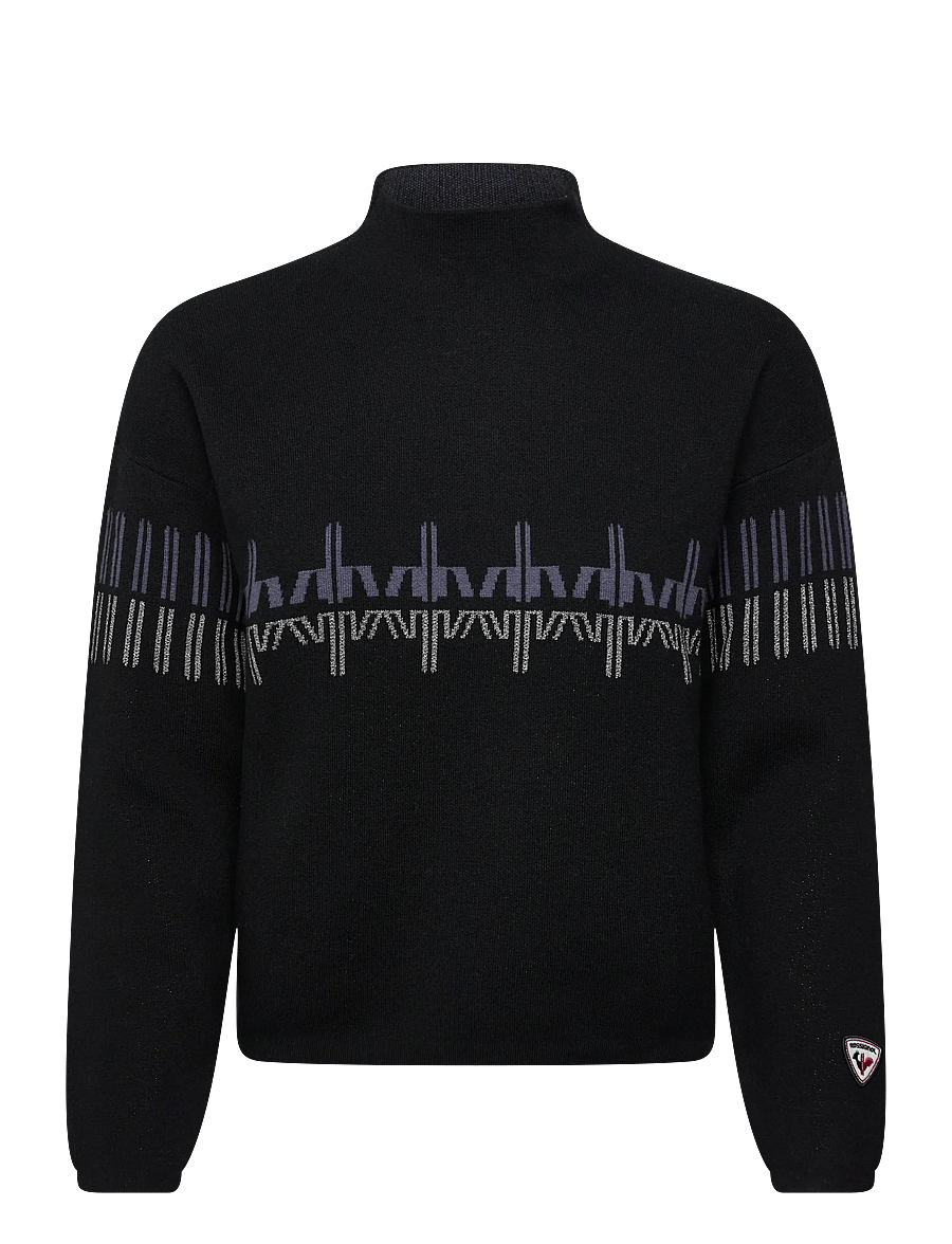ROSSIGNOL - W PATTERNED TN SWEATER - adījumi - black - 1