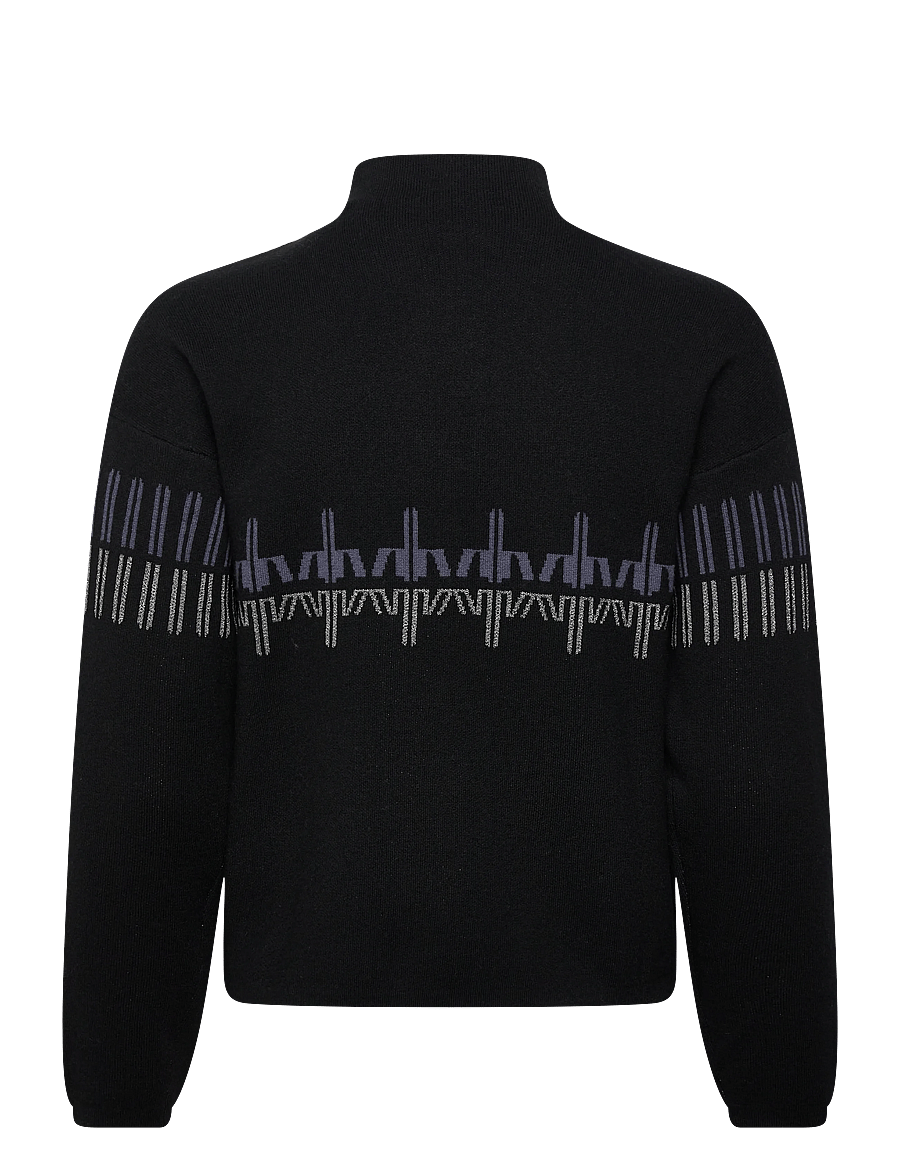 ROSSIGNOL - W PATTERNED TN SWEATER - adījumi - black - 2
