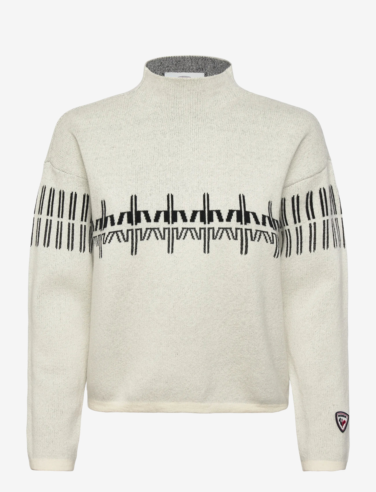 ROSSIGNOL - W PATTERNED TN SWEATER - strik - nature white - 1