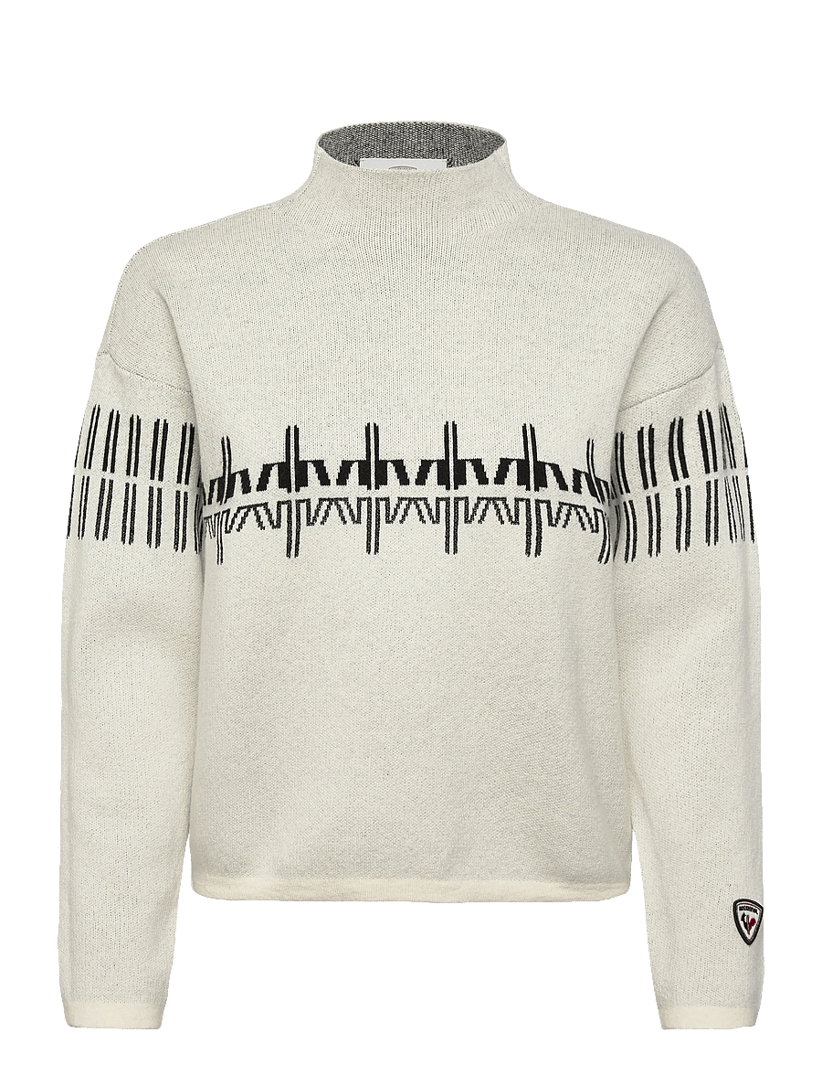 ROSSIGNOL - W PATTERNED TN SWEATER - sweatshirts - nature white - 1
