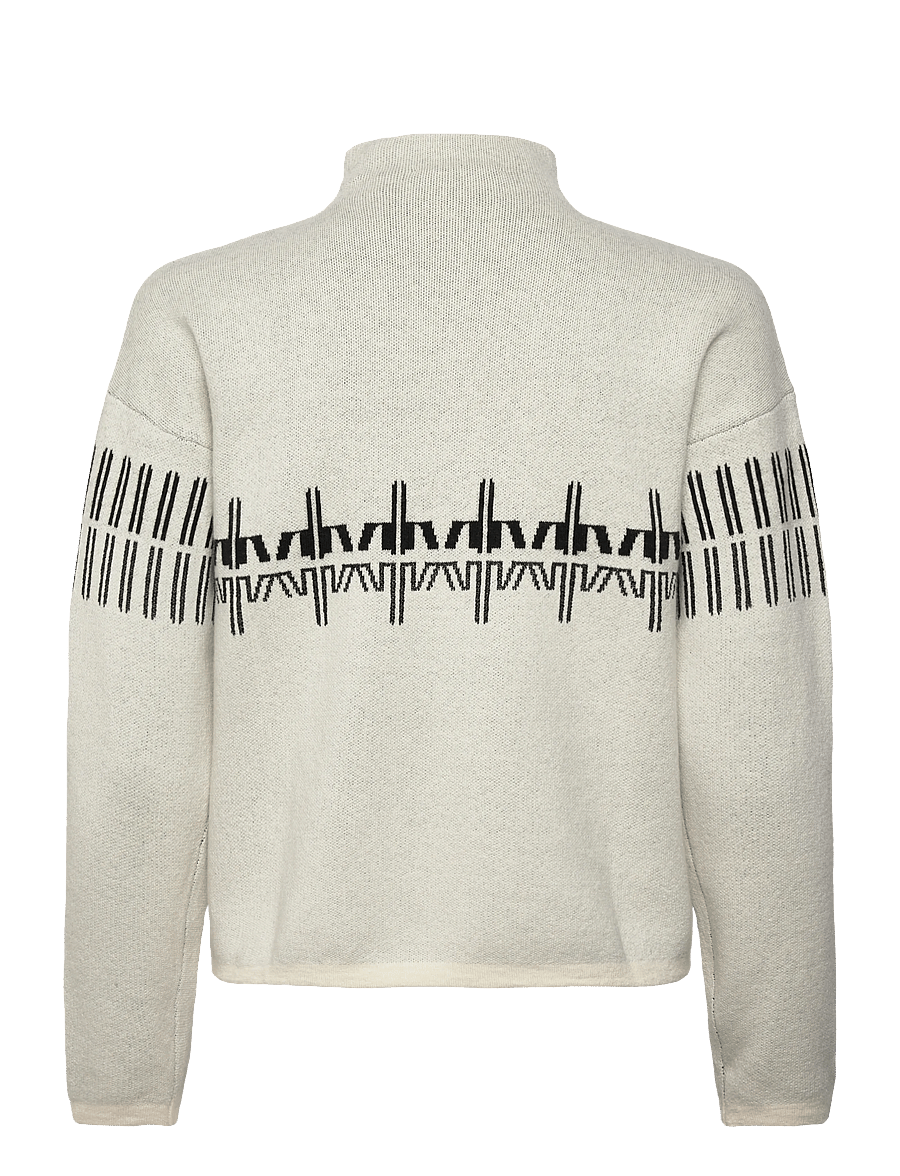 ROSSIGNOL - W PATTERNED TN SWEATER - sweatshirts - nature white - 2