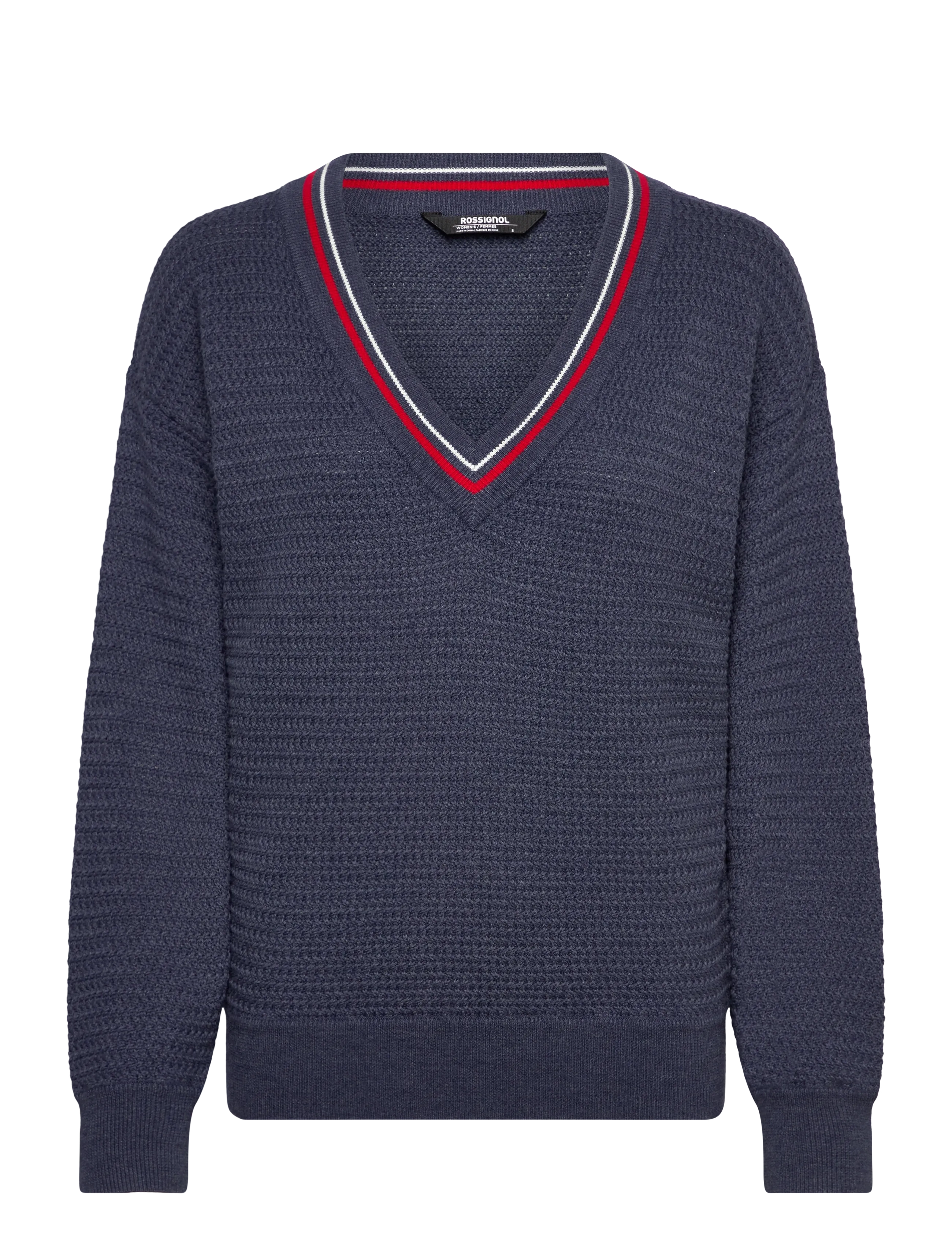 ROSSIGNOL W Knitted V Neck, M, Navy, Sport Sweatshirts & Hoodies > Sport Knitwear, Dame