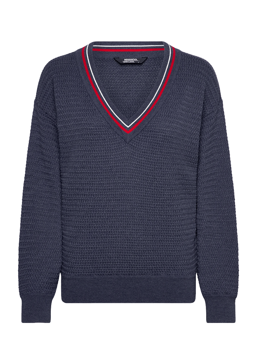 ROSSIGNOL - W KNITTED V NECK - kudumid - dark navy - 0