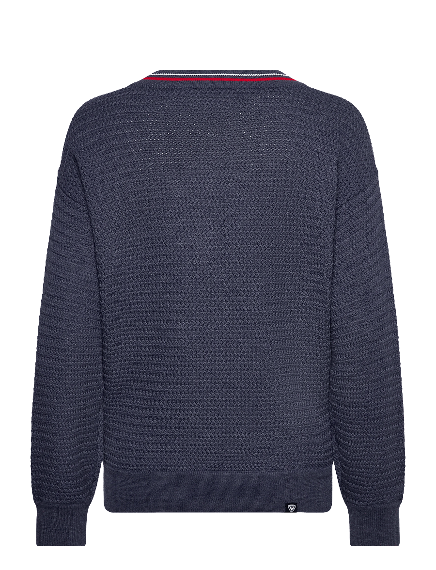 ROSSIGNOL - W KNITTED V NECK - kudumid - dark navy - 1
