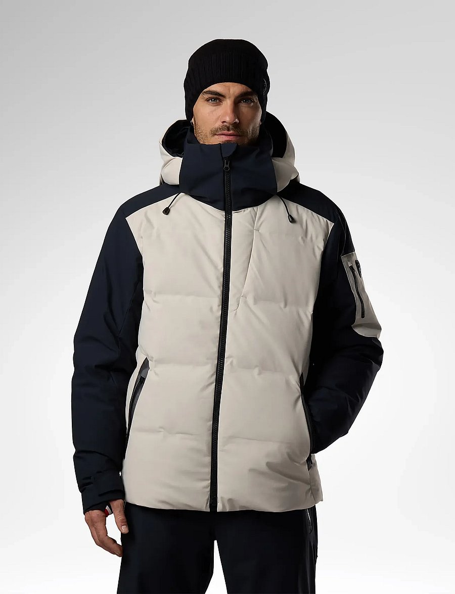ROSSIGNOL - M SNOWBLAZE DOWN CB SKI JACKET - skijacken - silver cloud / black - 0