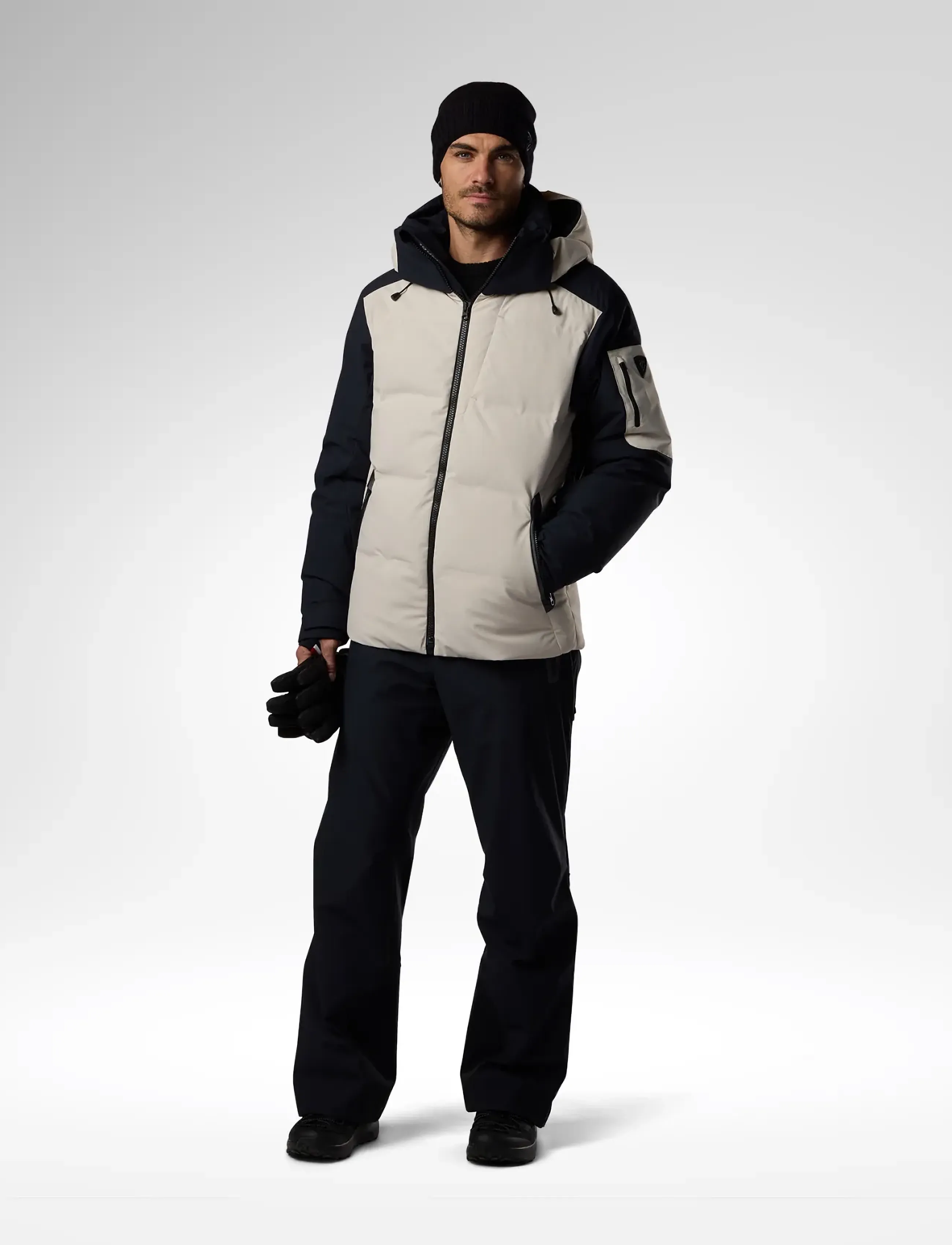 ROSSIGNOL - M SNOWBLAZE DOWN CB SKI JACKET - skijacken - silver cloud / black - 2