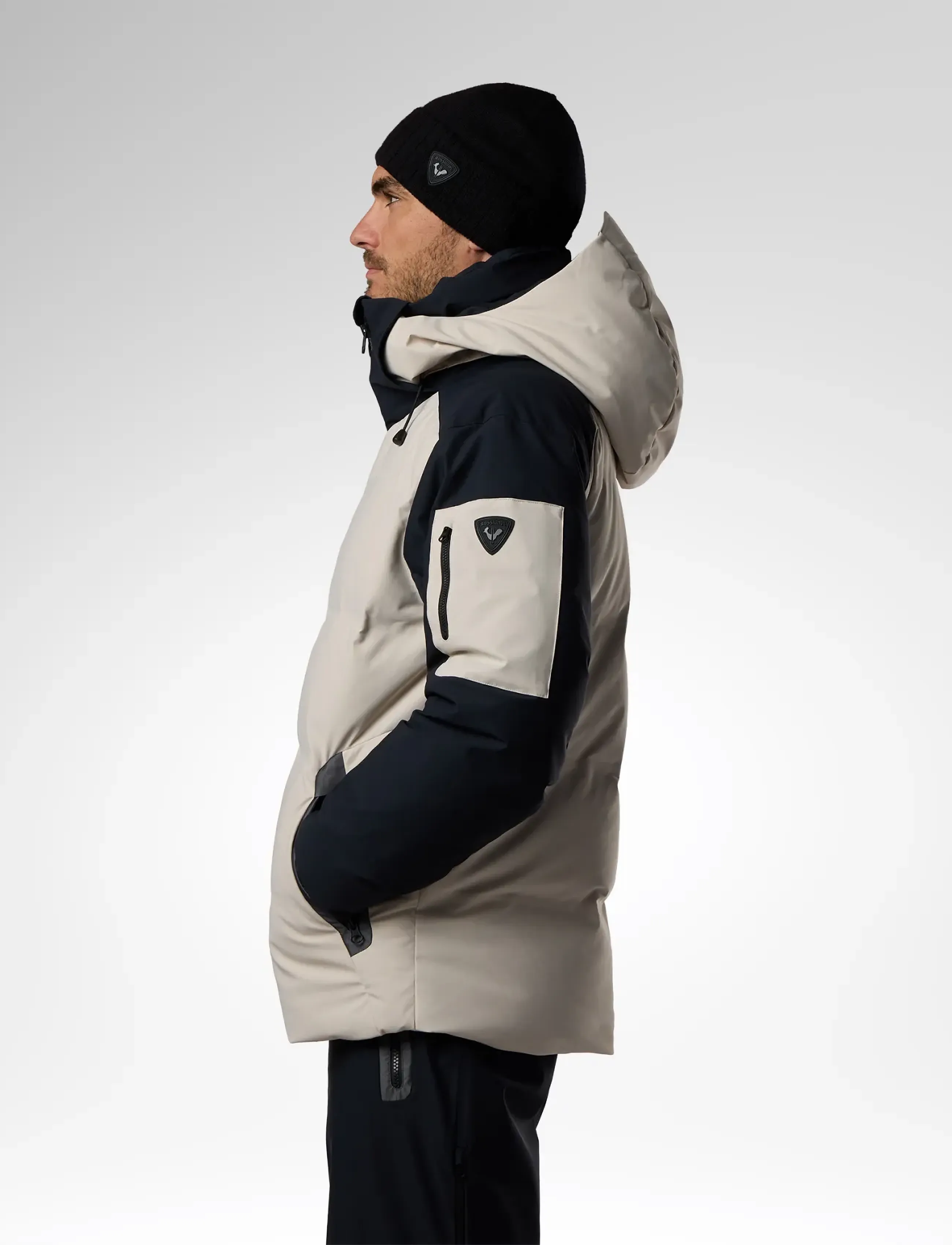 ROSSIGNOL - M SNOWBLAZE DOWN CB SKI JACKET - skijacken - silver cloud / black - 4
