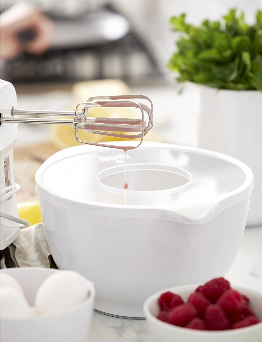 Rosti - Margrethe bowl w. anti-splashlid - white - 2