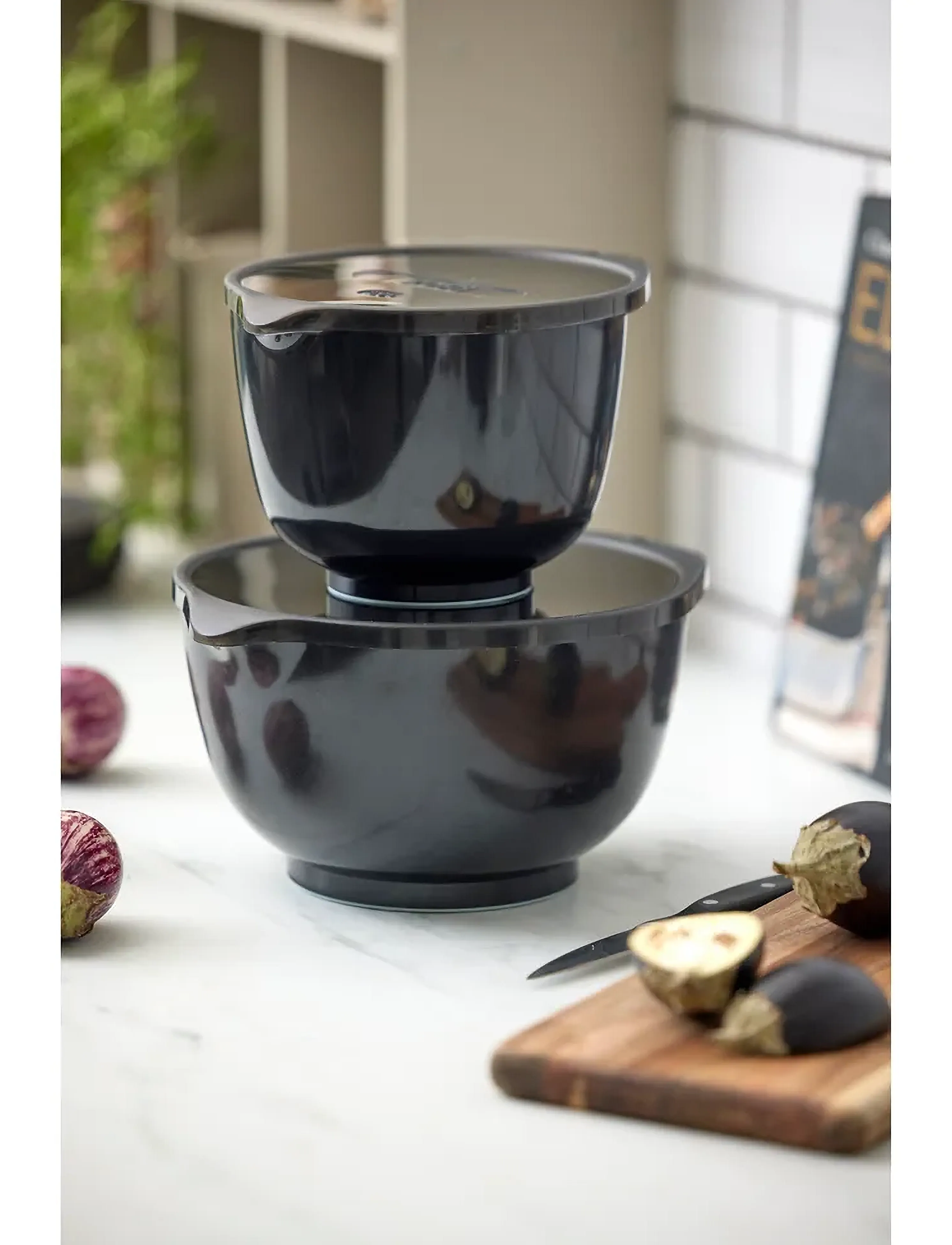 Rosti Røreskålesæt 4 Dele New Margrethe, One Size, Baking Accessories, Schwarz - Mixing Bowls, Homeware