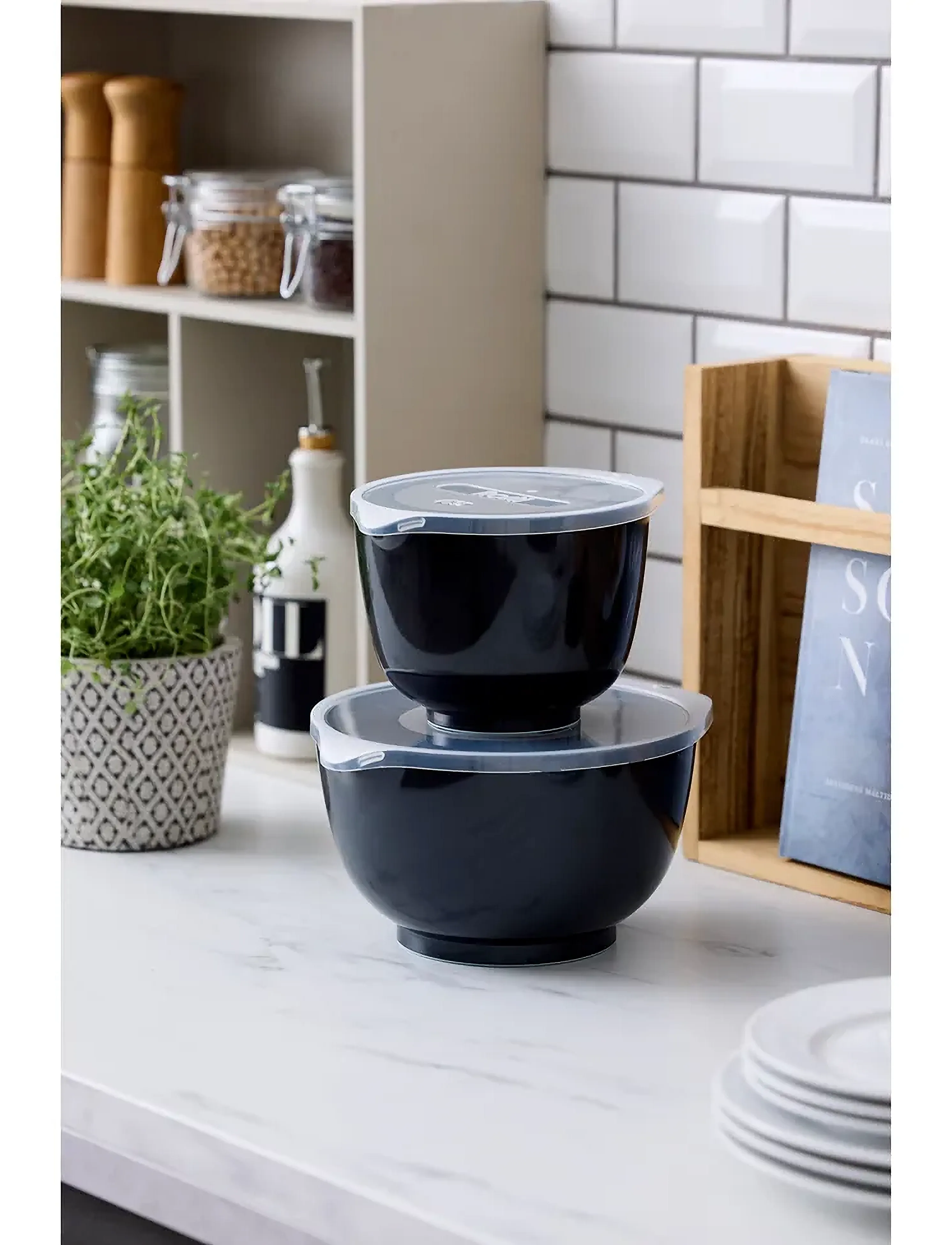Rosti - Mixing bowl set 4 parts NEW Margrethe - rührschüsseln - black - 2