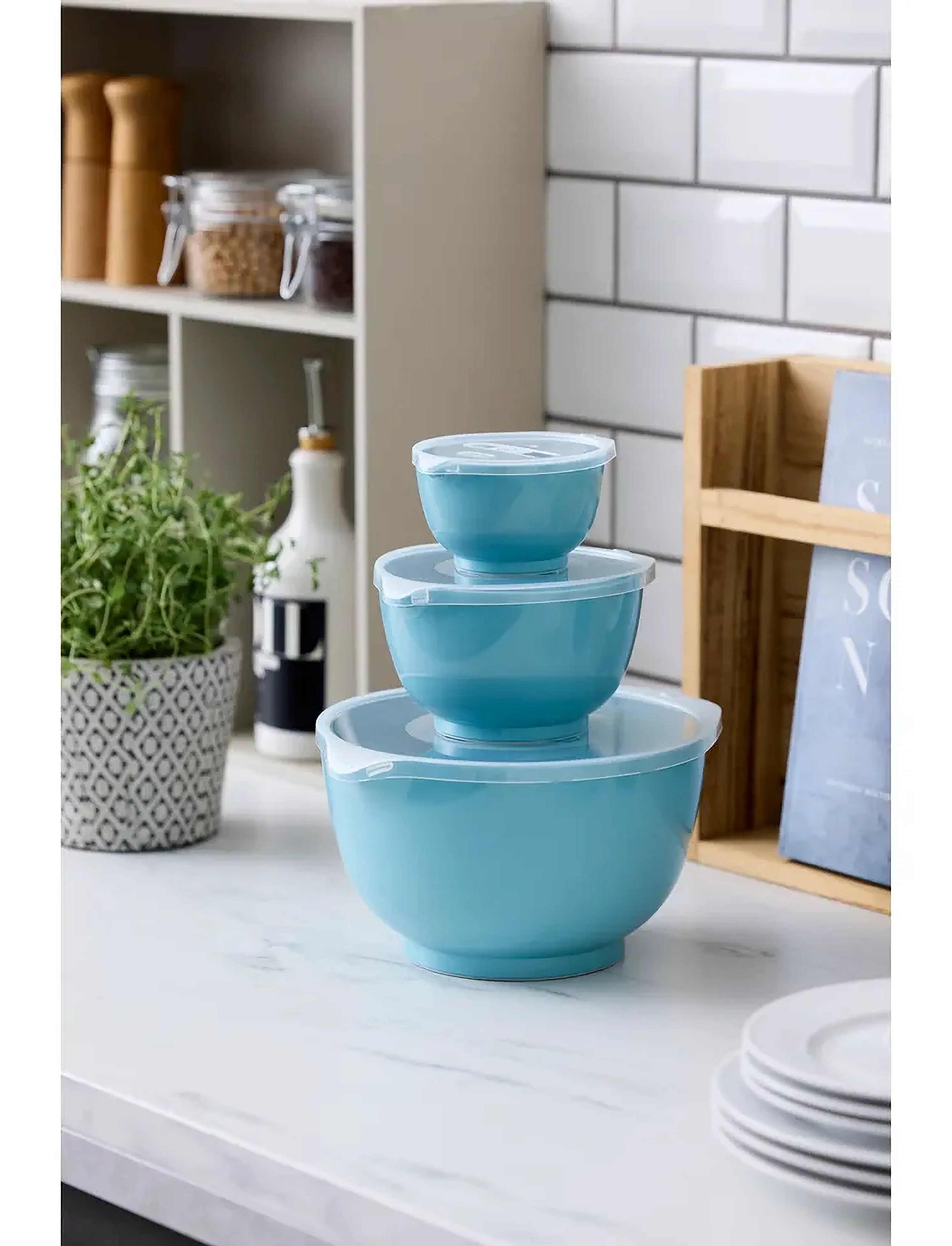 Rosti Røreskålesæt 6 Dele New Margrethe, One Size, Baking Accessories, Grün - Mixing Bowls, Homeware