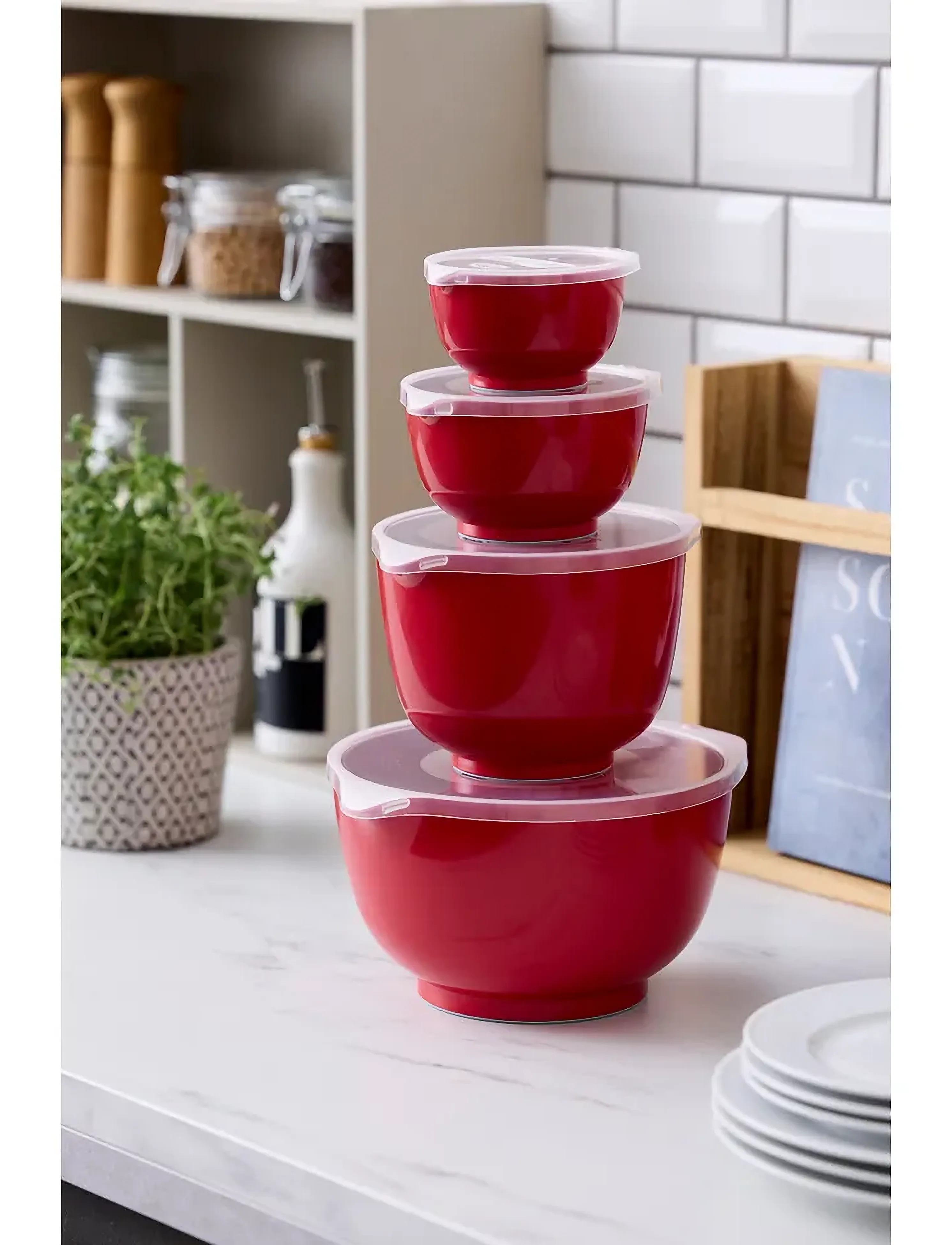 Rosti Røreskålesæt 8 Dele New Margrethe, One Size, Baking Accessories, Rot - Mixing Bowls, Homeware