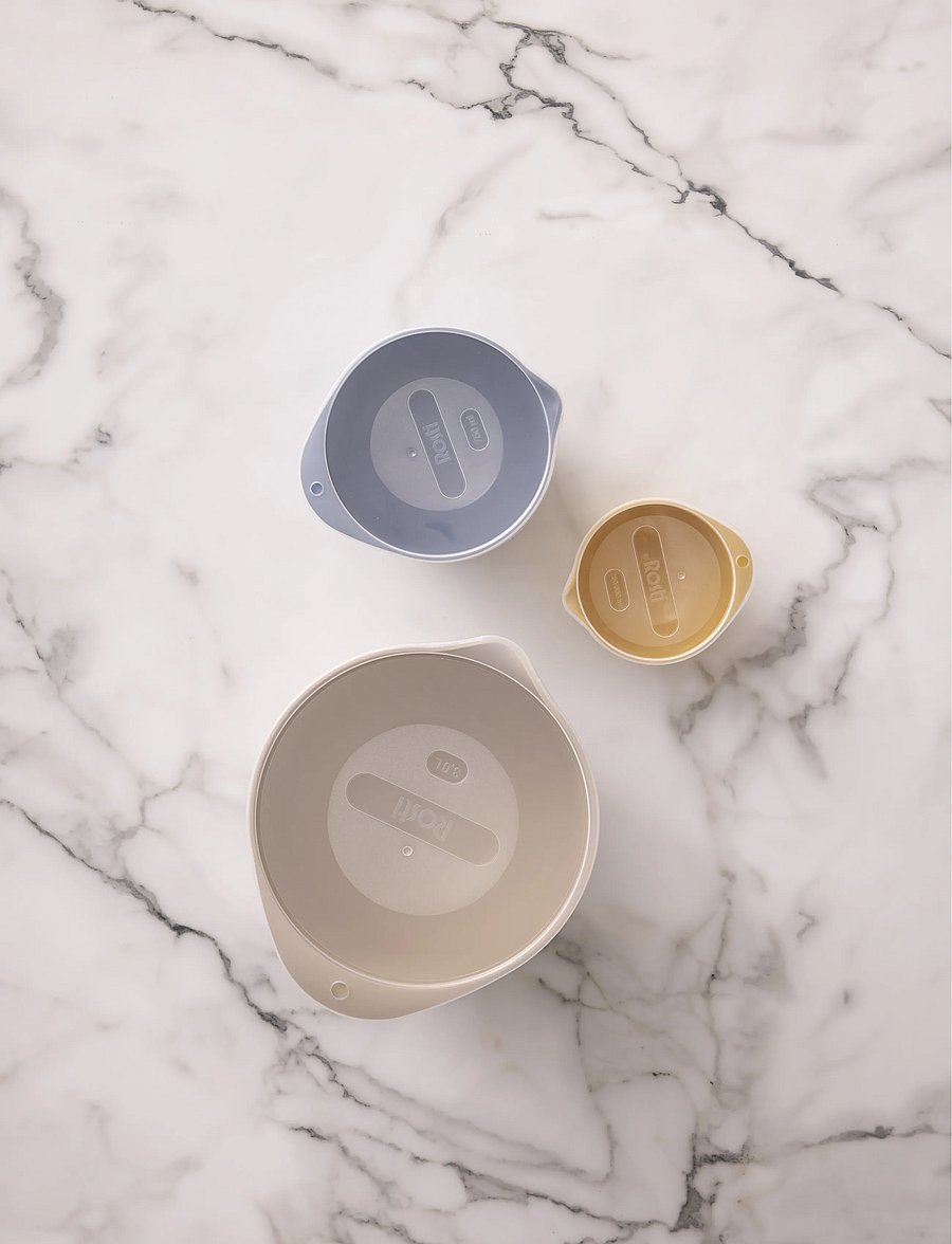 Rosti - NEW Margrethe set 6 parts 0.25 + 0.75 + 3 L Curry/Blue/Humus - rührschüsseln - brun - 3