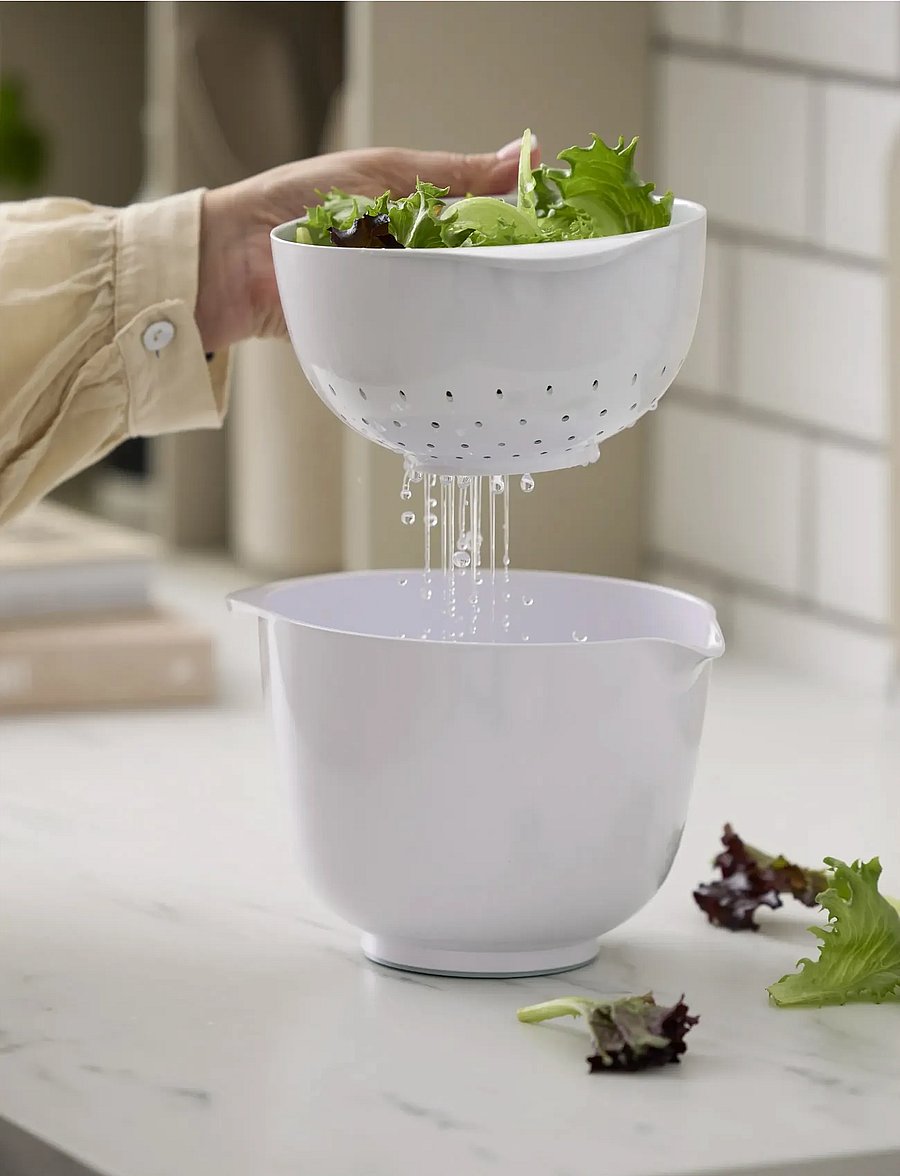 Rosti - Mixing bowl with colander NEW Margrethe - rührschüsseln - white - 0