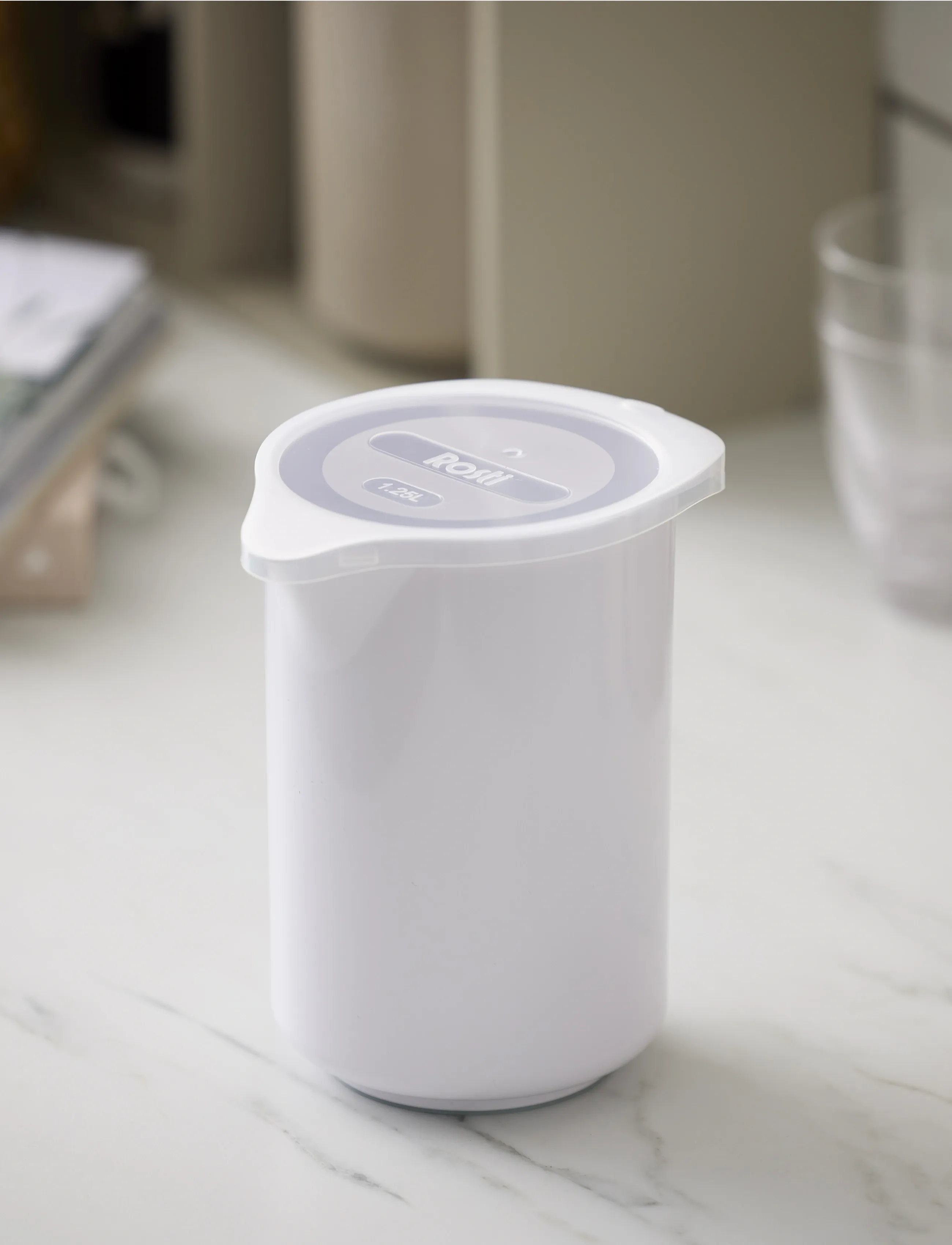Rosti Målekande Med Låg New Classic, 1.25 LITER x 18, White, Bagetilbehør > Røreskåle, Unisex