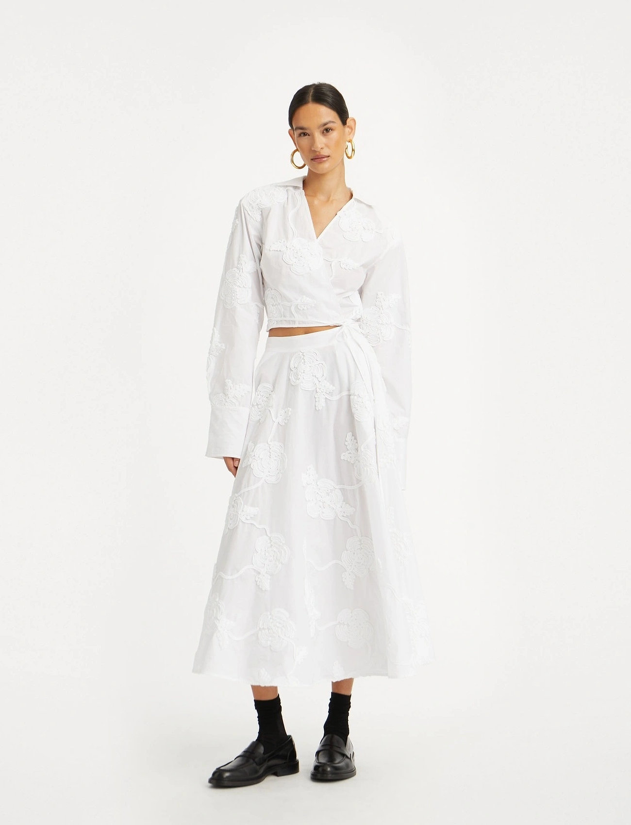 ROTATE Wrap Cotton Shirt - - 42 1