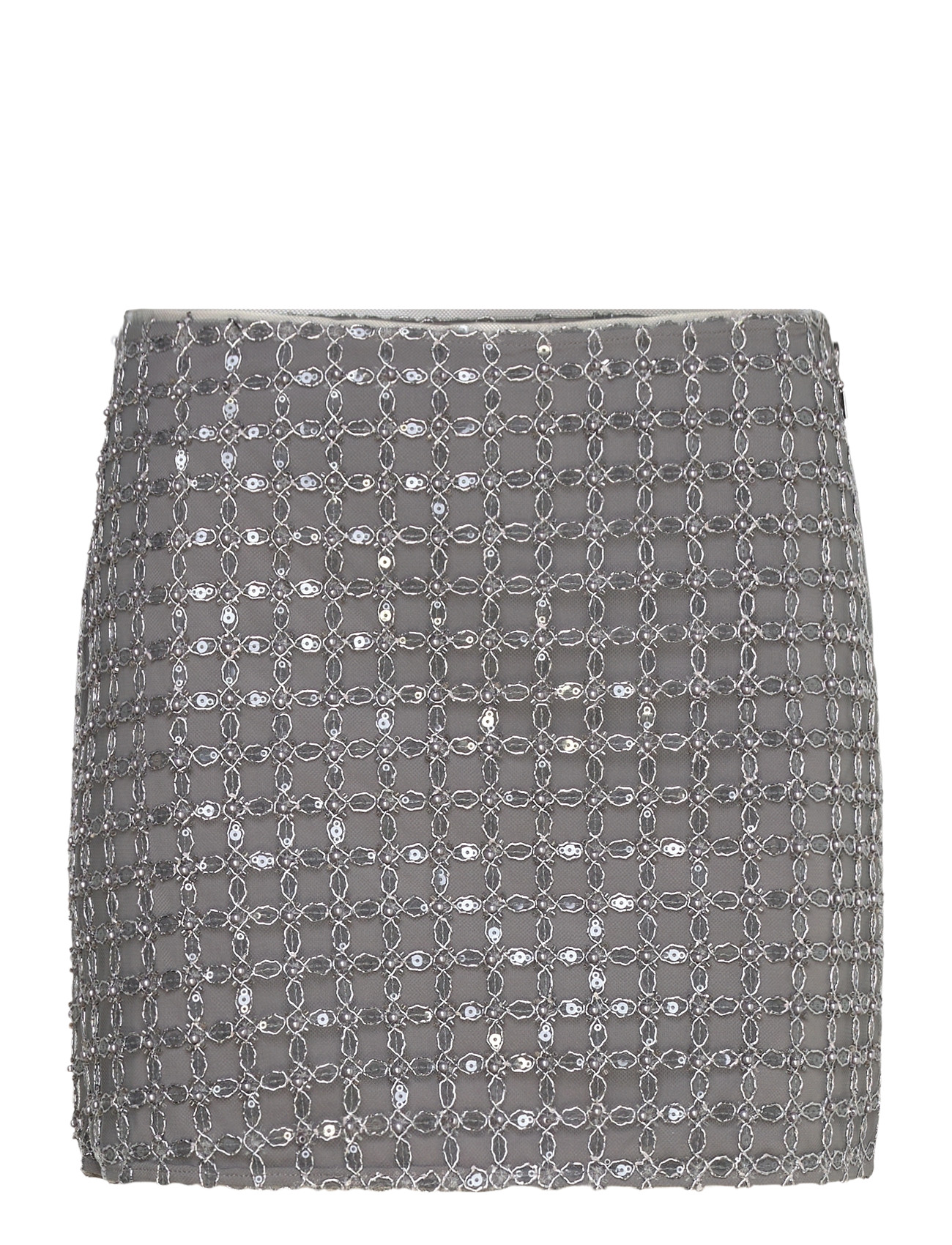 ROTATE Beaded Mini Skirt - Grey - 34