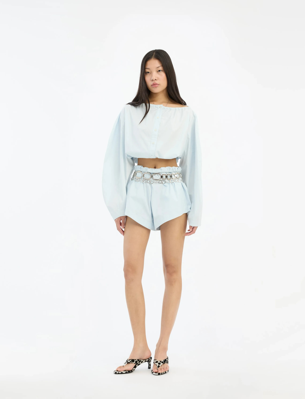 ROTATE Tie Strap Ls Top - Blue - 34