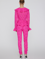 ROTATE Birger Christensen - Lace High Rise Pants - straight leg trousers - pink glo - 3