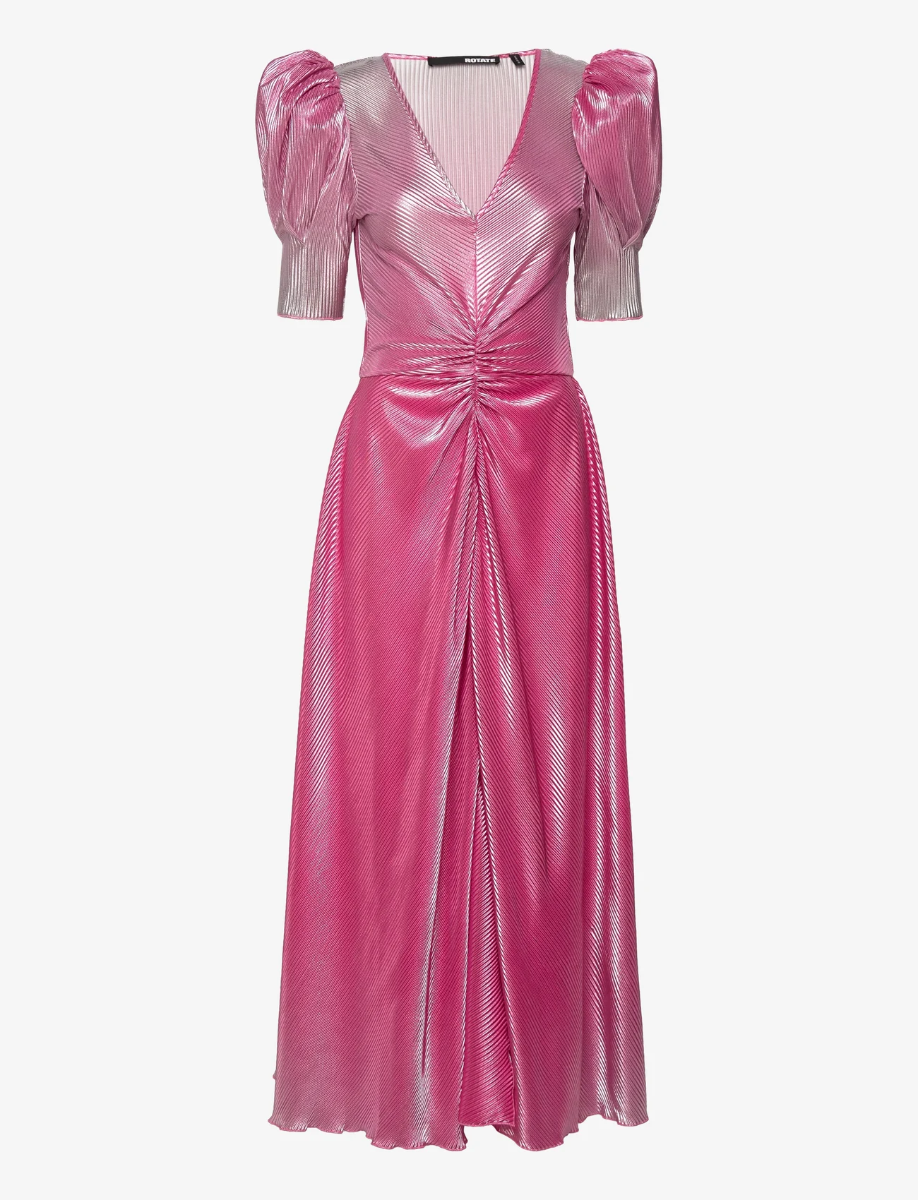 ROTATE Birger Christensen - Gradient Plissé Dress - festmode zu outlet-preisen - pink glo - 0